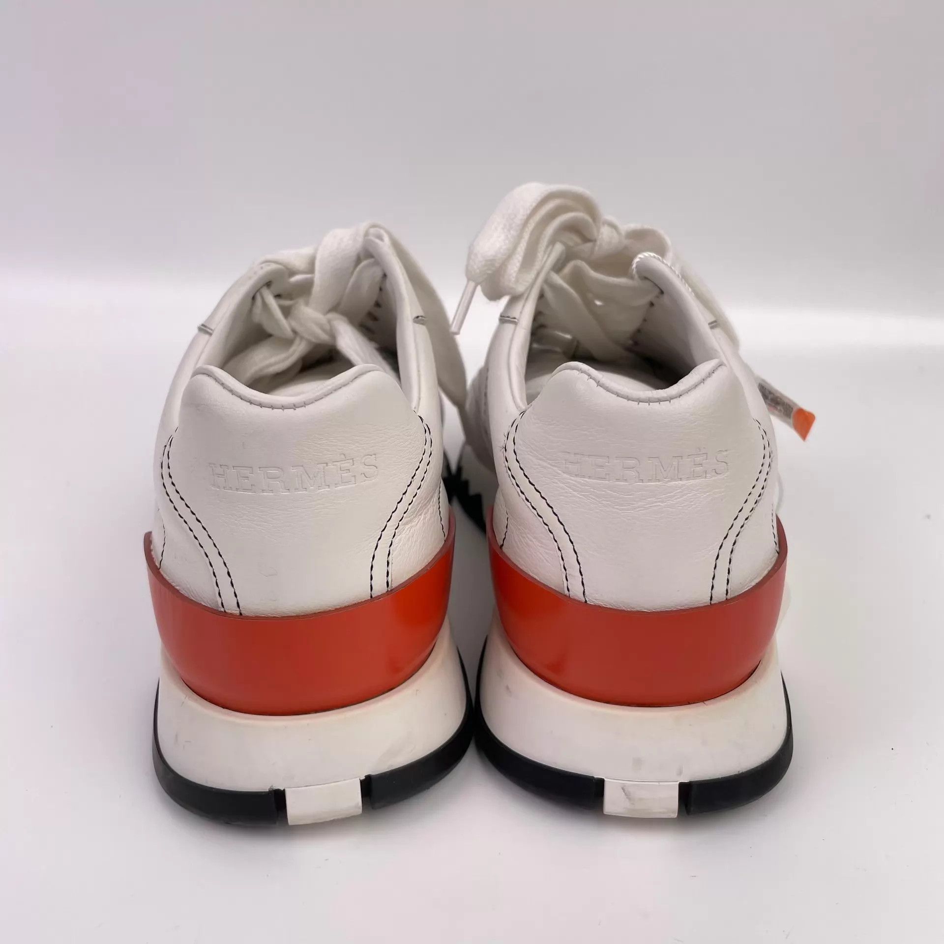Hermes Hermès White Leather Sneakers Size 35 Size US 4.5 / IT 34.5 - 4 Thumbnail