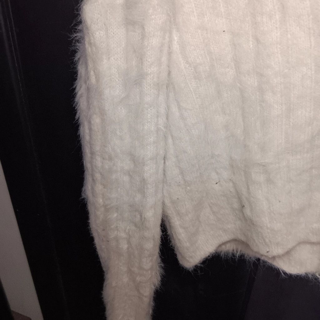 Missguided Missguided,off white,cropped cardigan, 10, very fuzzy, GUC Size L / US 10 / IT 46 - 5 Thumbnail