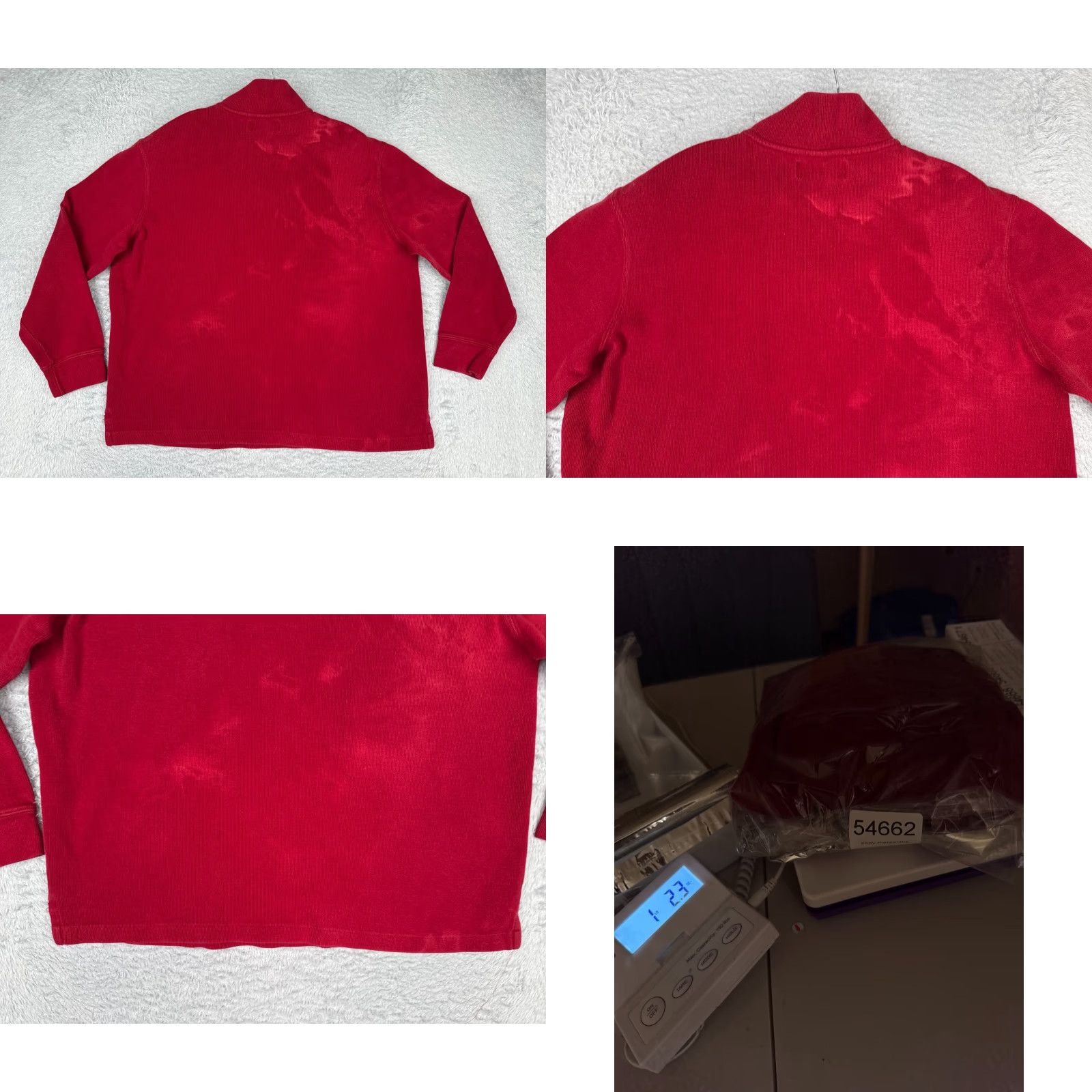 Polo Ralph Lauren Polo Ralph Lauren Sweater Shirt Men L Red 1/4 Zip Mock Neck Long Sleeve Cotton Knit Size US L / EU 52-54 / 3 - 9 Thumbnail