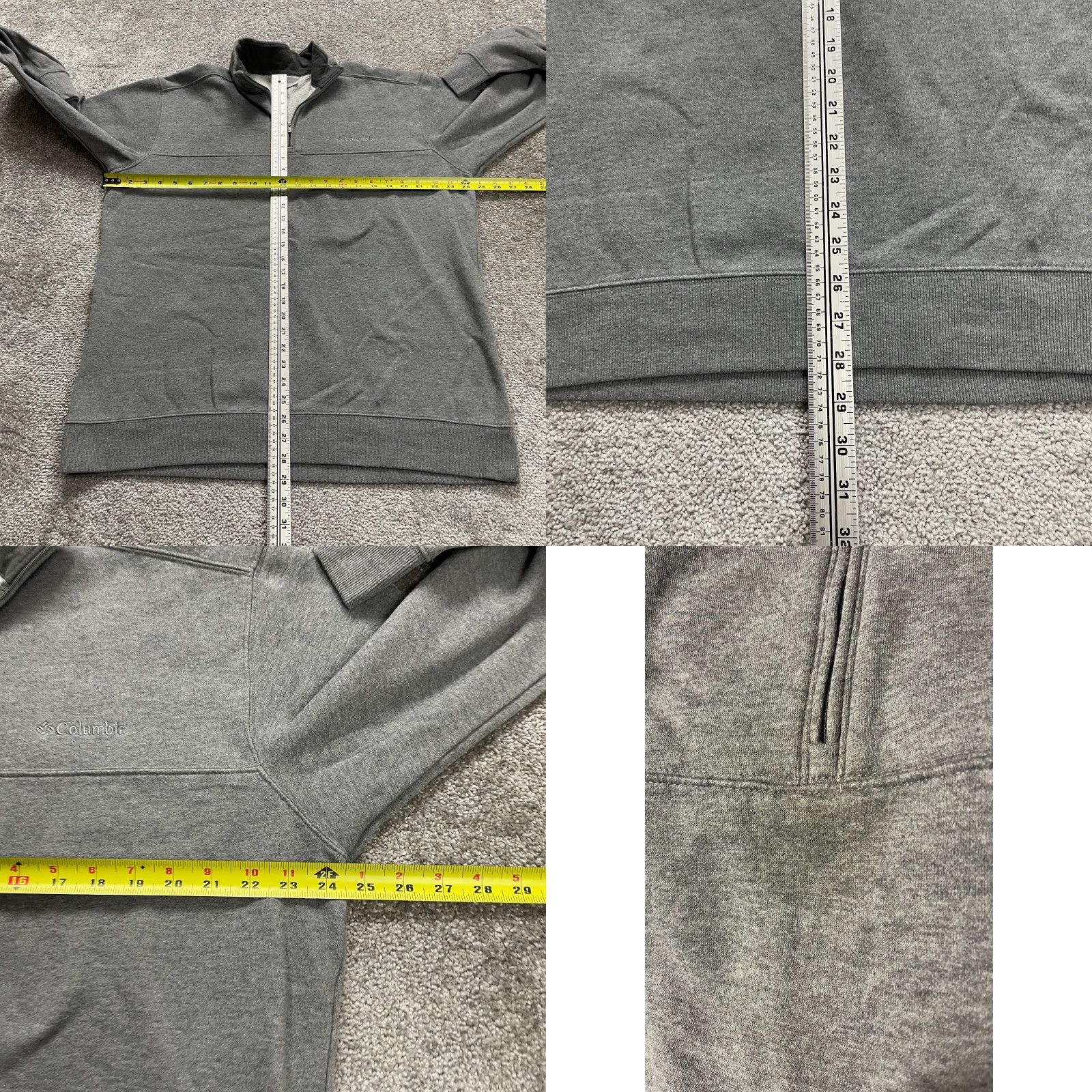 Vintage Columbia Hart Mountain Jacket Men XL Gray Fleece 1/4 Zip High Neck Logo Hiking Size US XL / EU 56 / 4 - 8 Thumbnail