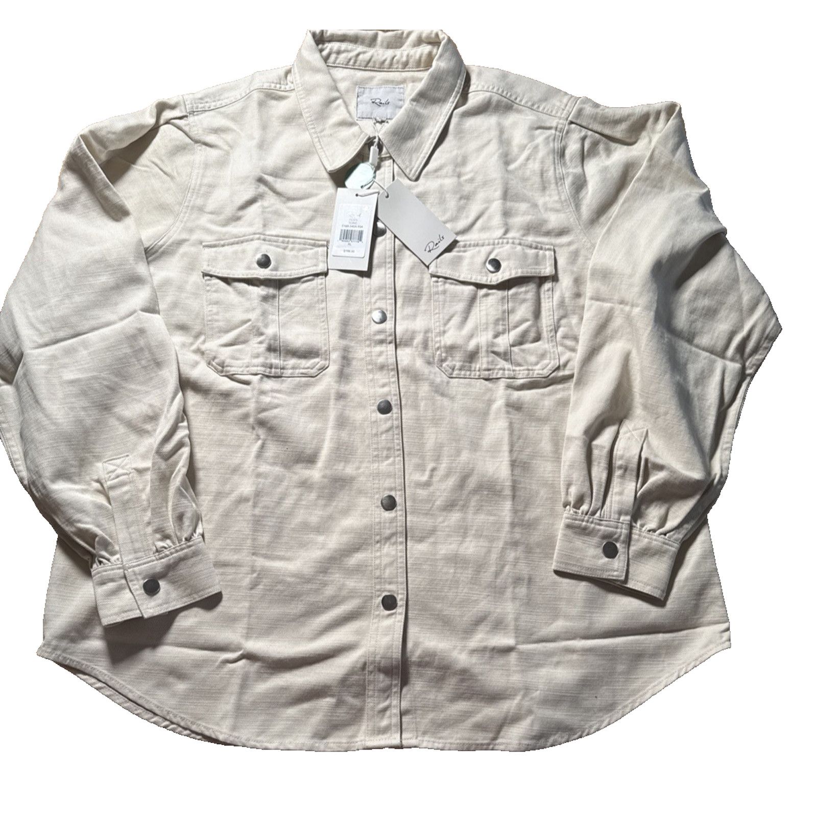 Rails Rails Fern Snap Shirt in Bone Long Sleeve Pocket Detail XL Size XL / US 12-14 / IT 48-50 - 3 Thumbnail