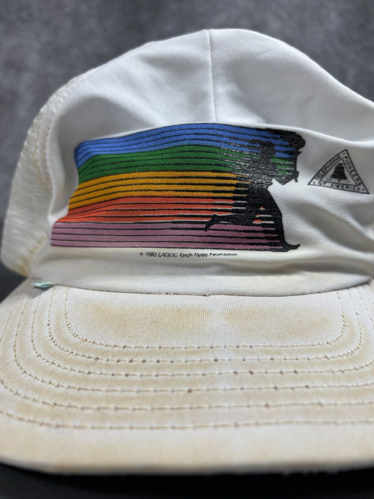 Levi's Vintage Levi's Trucker Hat 1984 Olympics Torch Staff Promo Size ONE SIZE - 5 Thumbnail