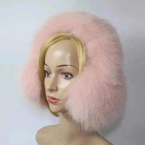 Other Pink Color Genuine Fur Earmuffs For Winter Size ONE SIZE - 1 Thumbnail