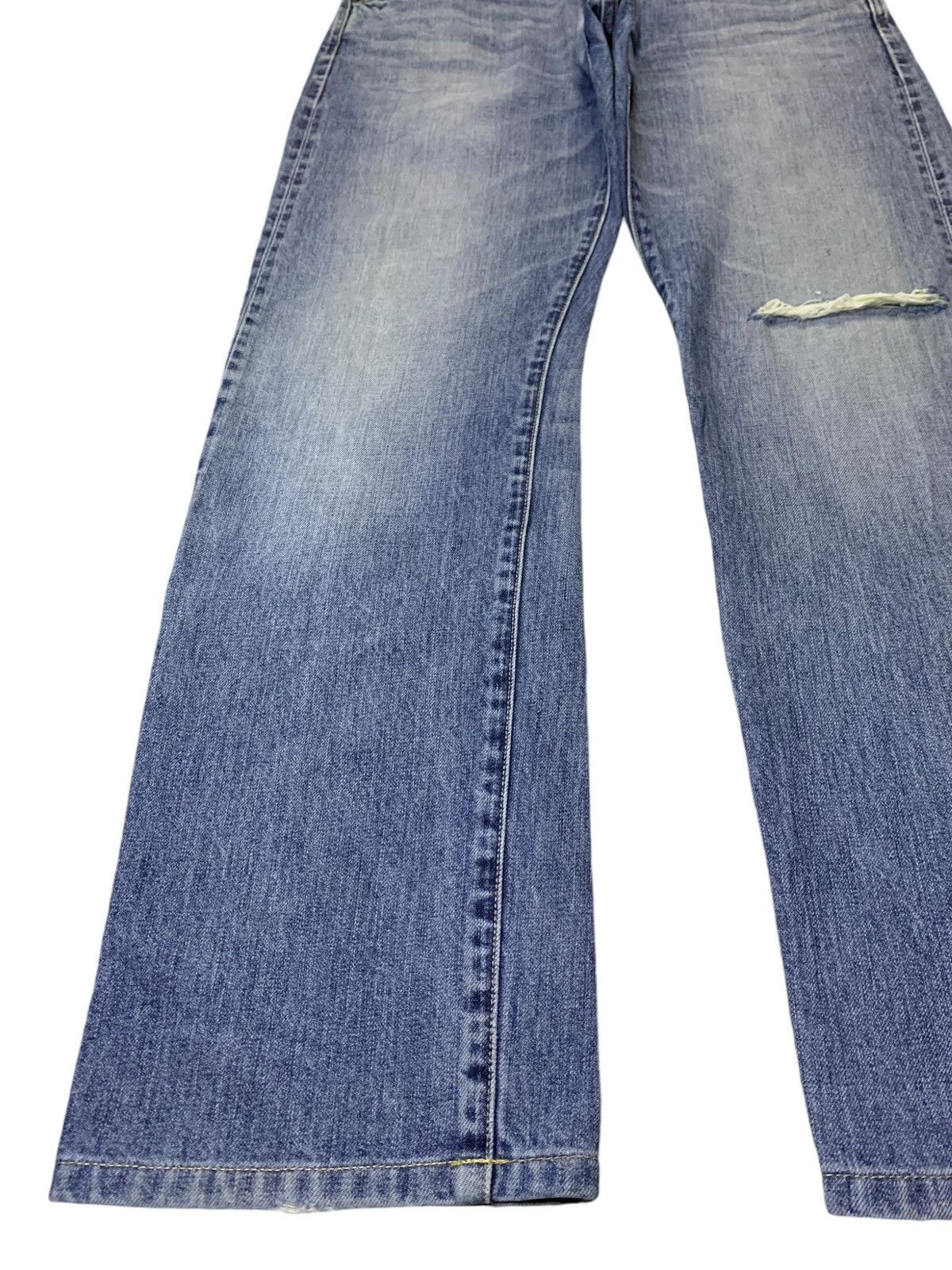 Uniqlo SALES🔥Vintage Uniqlo Selvedge Faded Distress Loose Jeans Size US 33 - 7 Thumbnail