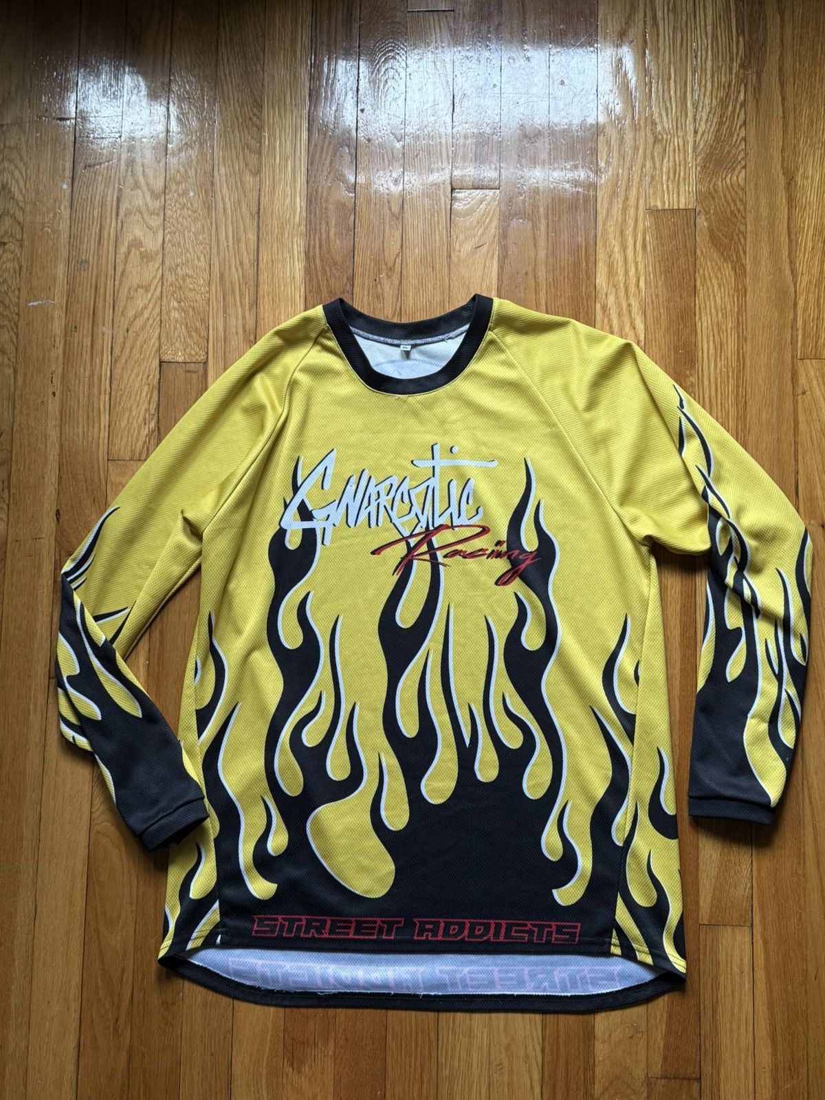 Gnarcotic Gnarcotic Long Sleeve Racing Jersey Flaming Skull Size US XL / EU 56 / 4 - 1 Thumbnail