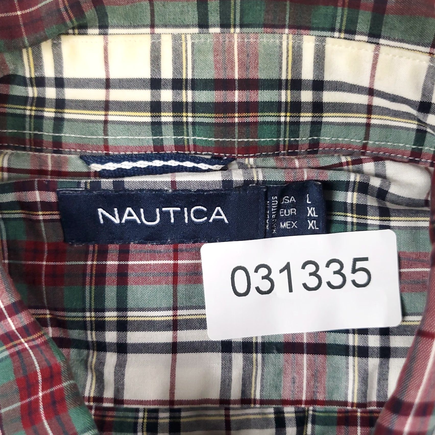 Nautica Nautica Shirt Mens Large Gray Red Plaid Button-Up Long Sleeve Casual Business Formal Workwear 90s Modern Preppy Mens Size US L / EU 52-54 / 3 - 8 Thumbnail