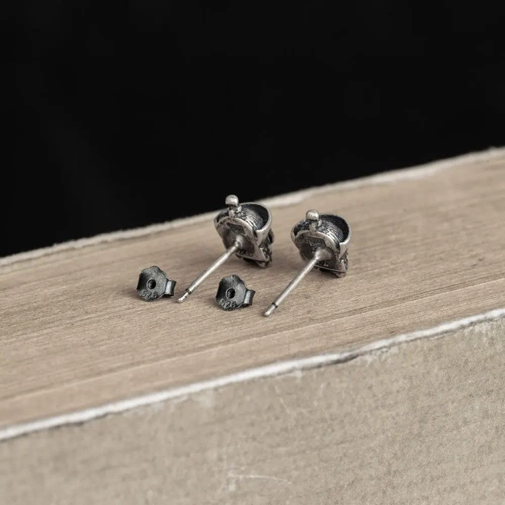 Jewelry Chinese Ghost Earrings 925 Sterling Silver Ear Jewelry Gift Size ONE SIZE - 4 Thumbnail