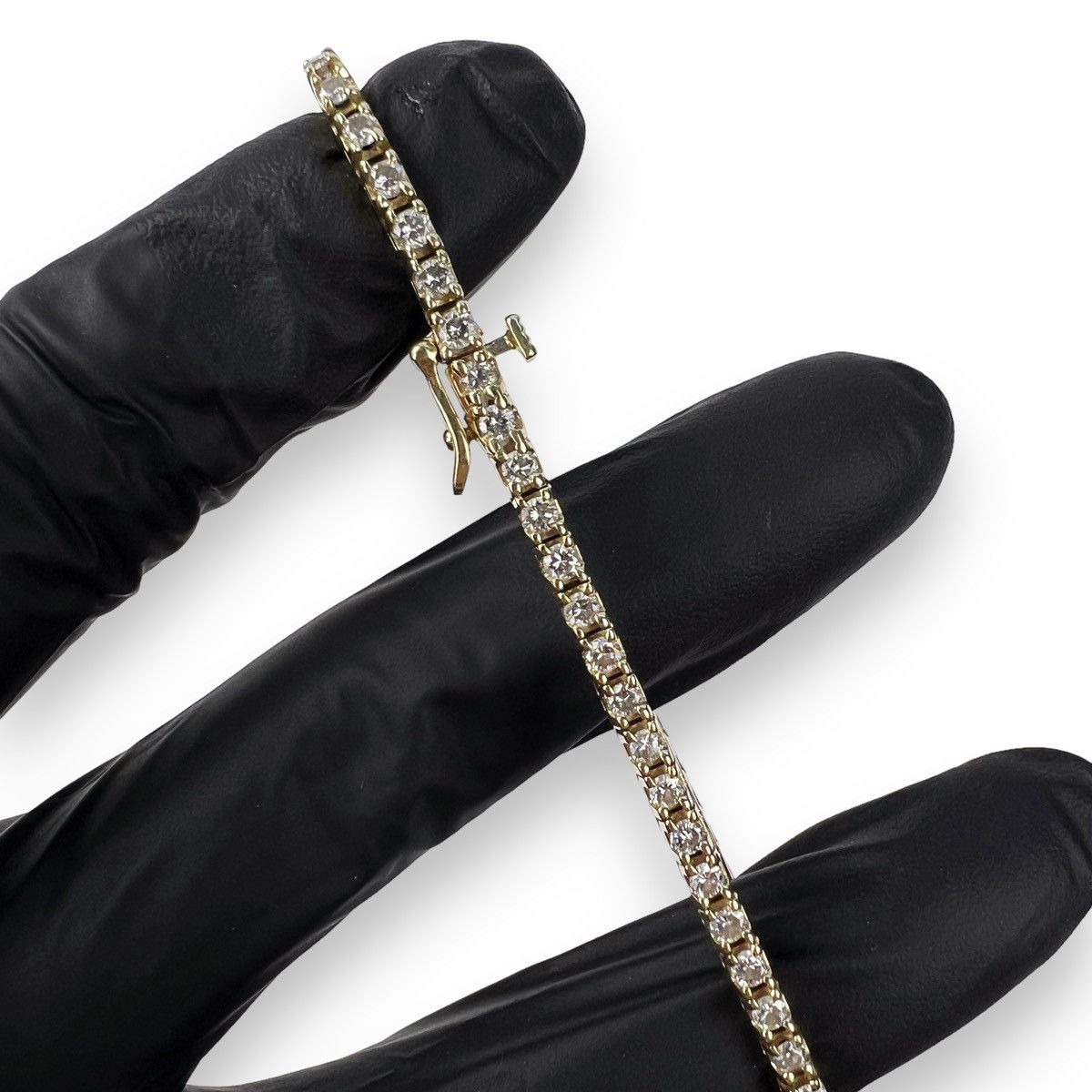 Other 14ct Yellow Gold 2.5ct Diamond Tennis Bracelet w Certificate Size ONE SIZE - 2 Thumbnail