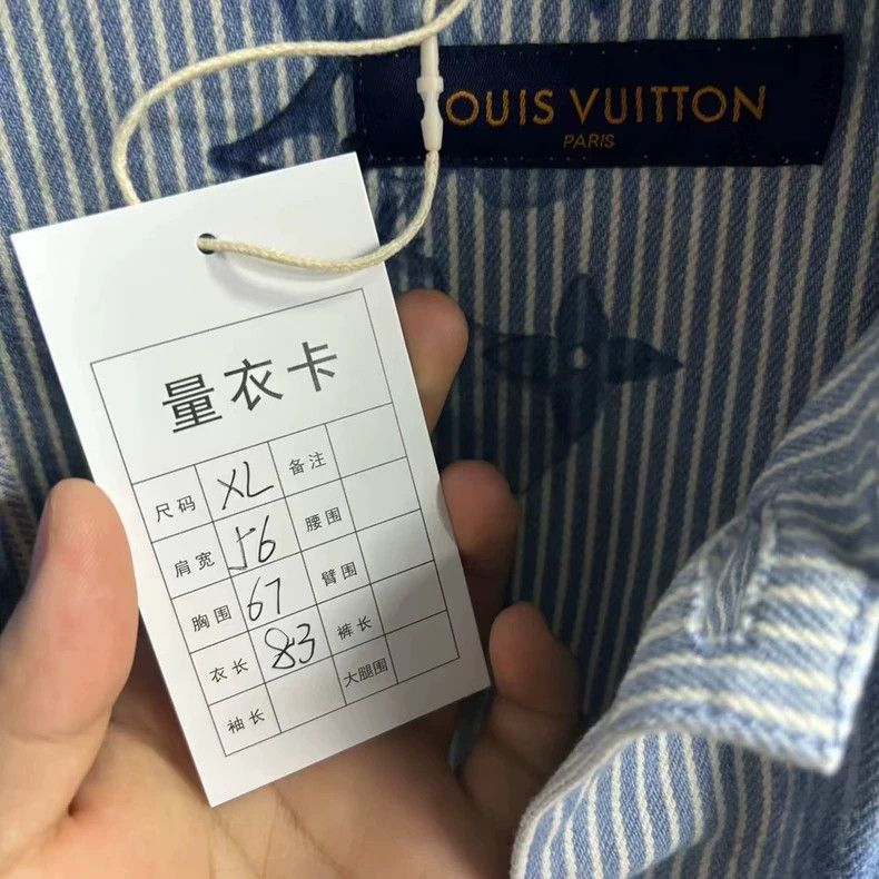 Louis Vuitton Louis Vuitton Blue striped logo printed casual long sleeve Size US XL / EU 56 / 4 - 2 Thumbnail