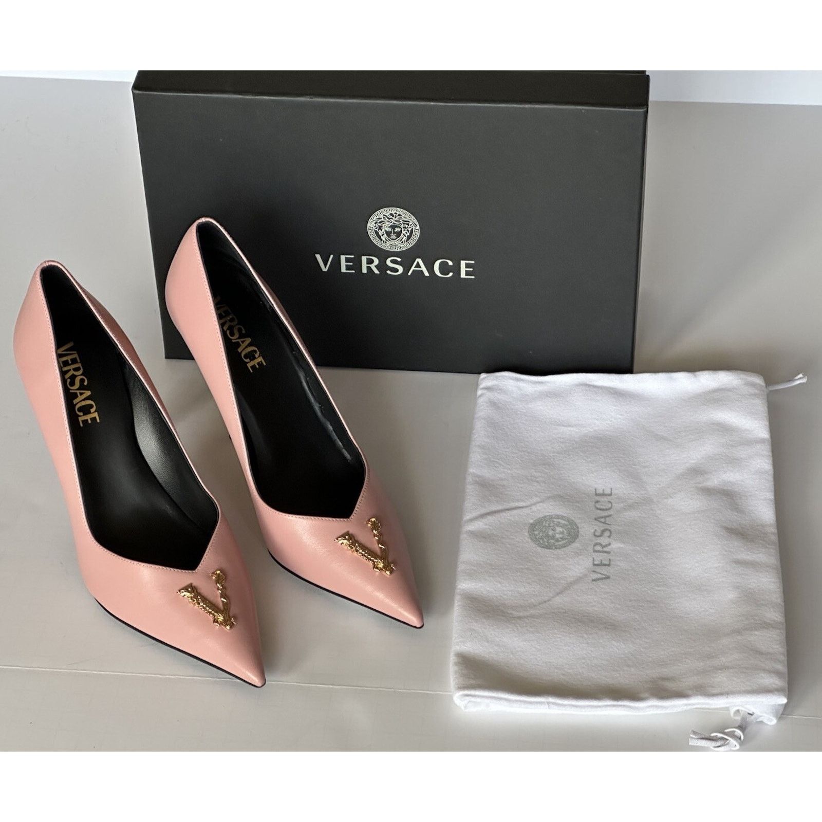 Versace Versace Women's Leather Pump Shoes Dark Rose 7 US 1014744 Size US 7 / IT 37 - 10 Thumbnail