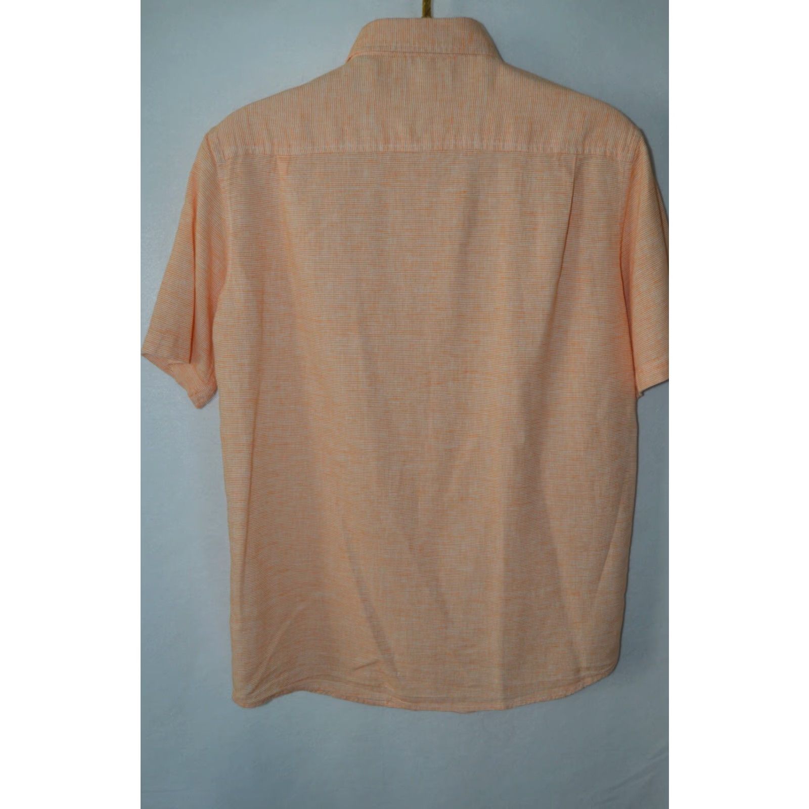 Weatherproof Weatherproof Shirt Mens Button-Up Casual Orange Linen Blend Short Sleeve Modern Comforts Size US M / EU 48-50 / 2 - 2 Thumbnail