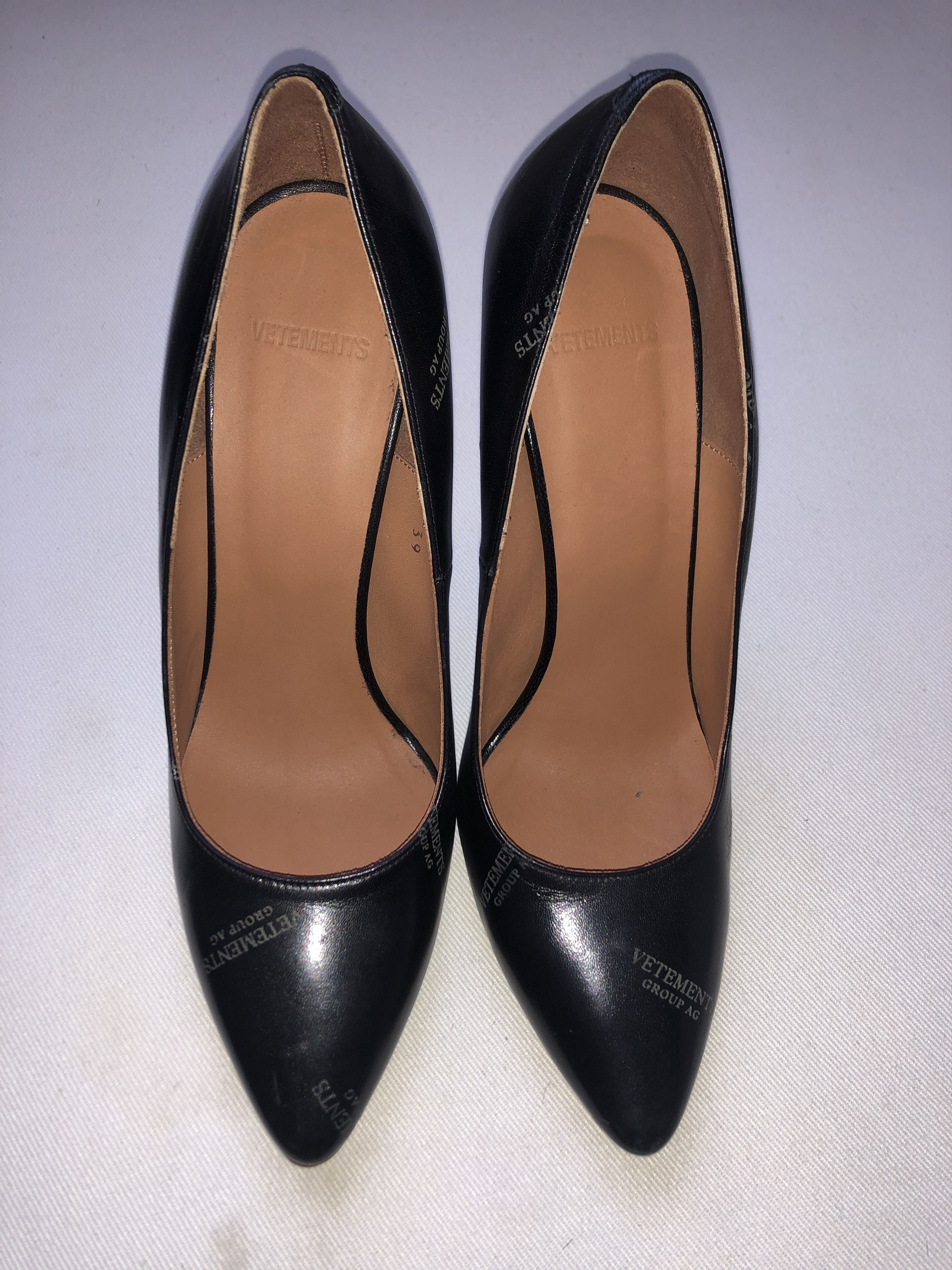 Vetements Black Leather Pumps with "Snatched" Shoe Sole Size US 9 / IT 39 - 13 Thumbnail