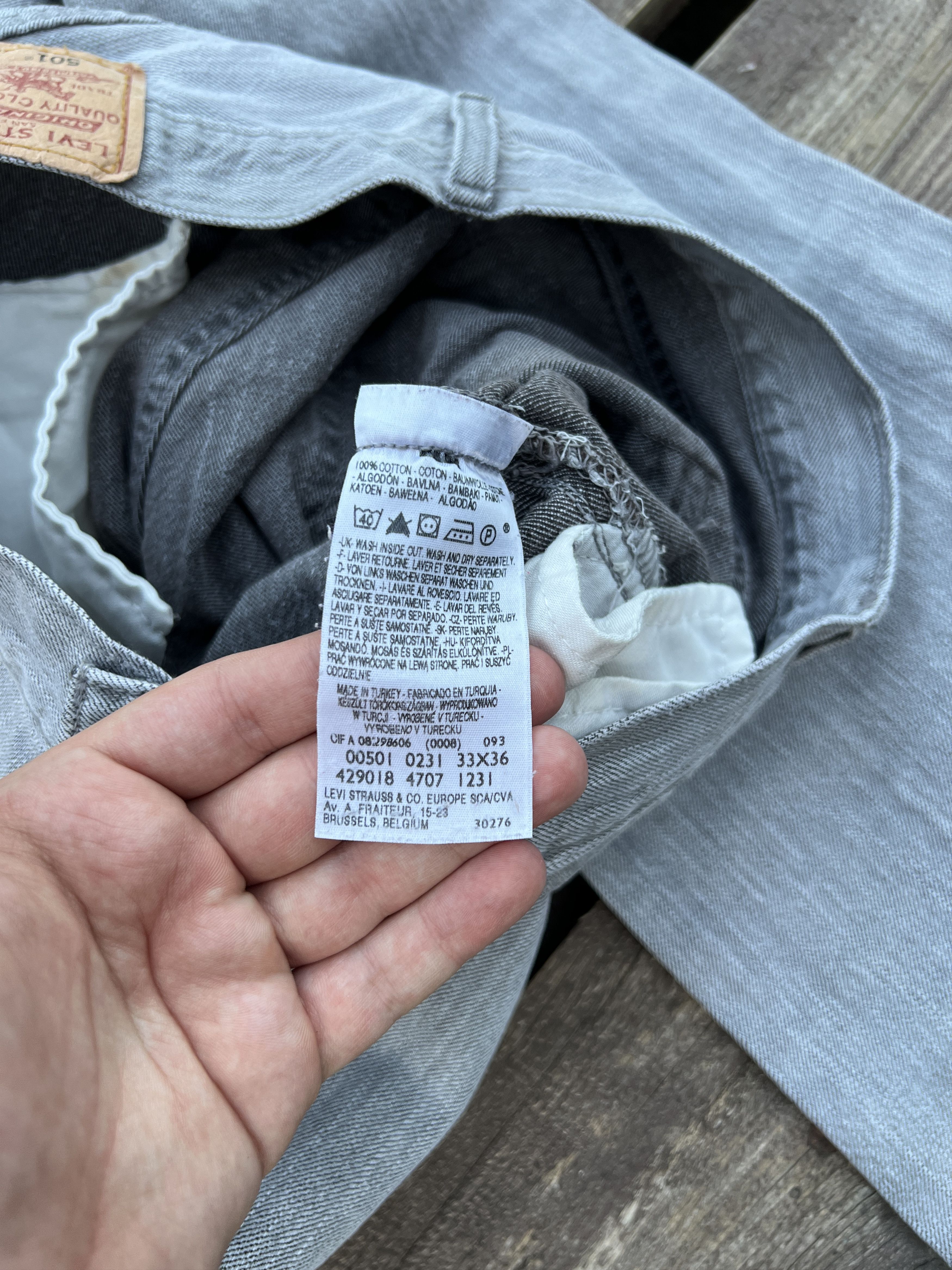 Levi's Levis 501 Vintage Gray Denim Jeans Size W33 L36 Size US 33 - 14 Thumbnail