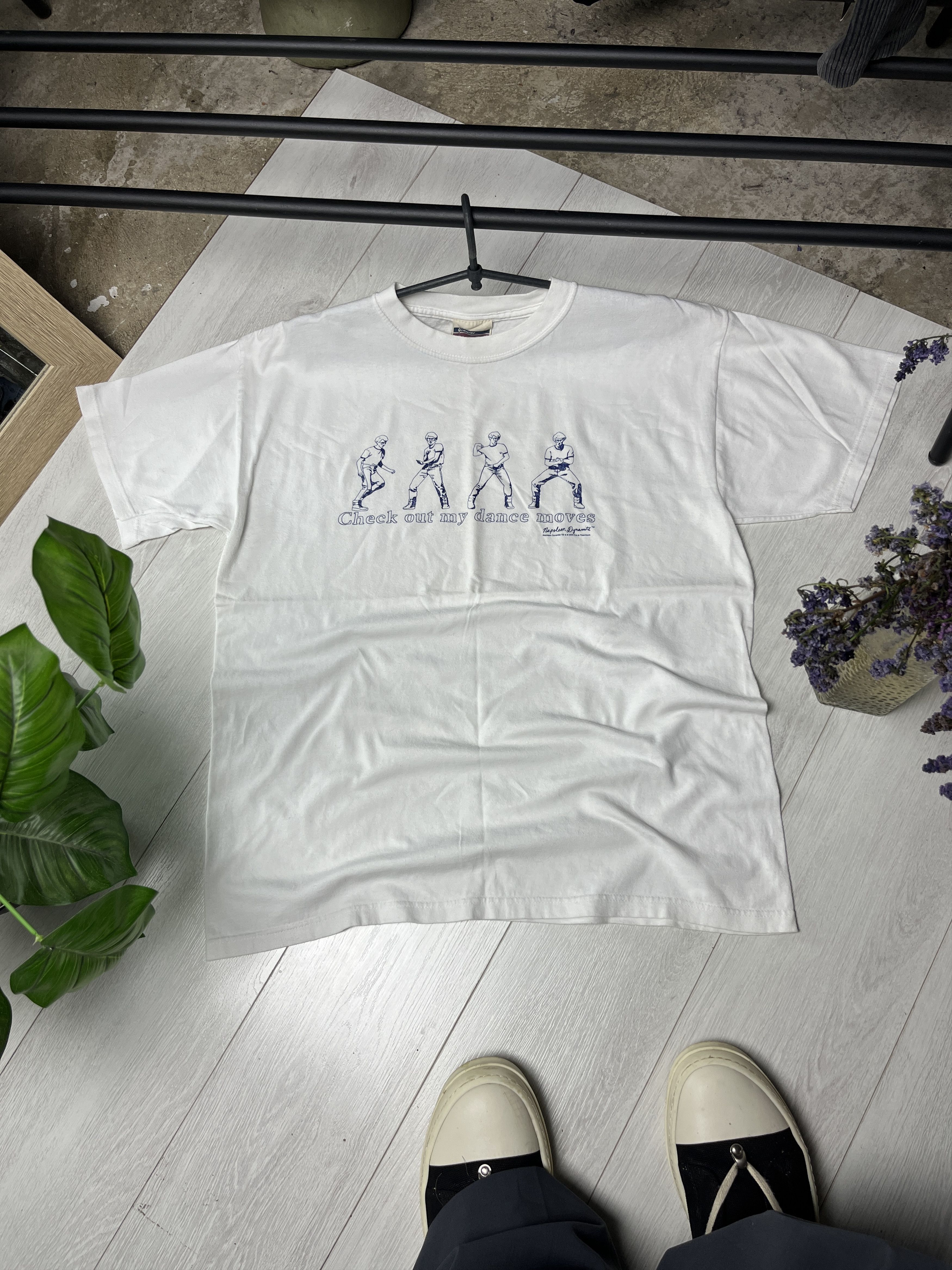 Vintage 2005 "CHECK OUT MY DANCE MOVES" TEE - № 912 Size US L / EU 52-54 / 3 - 1 Thumbnail