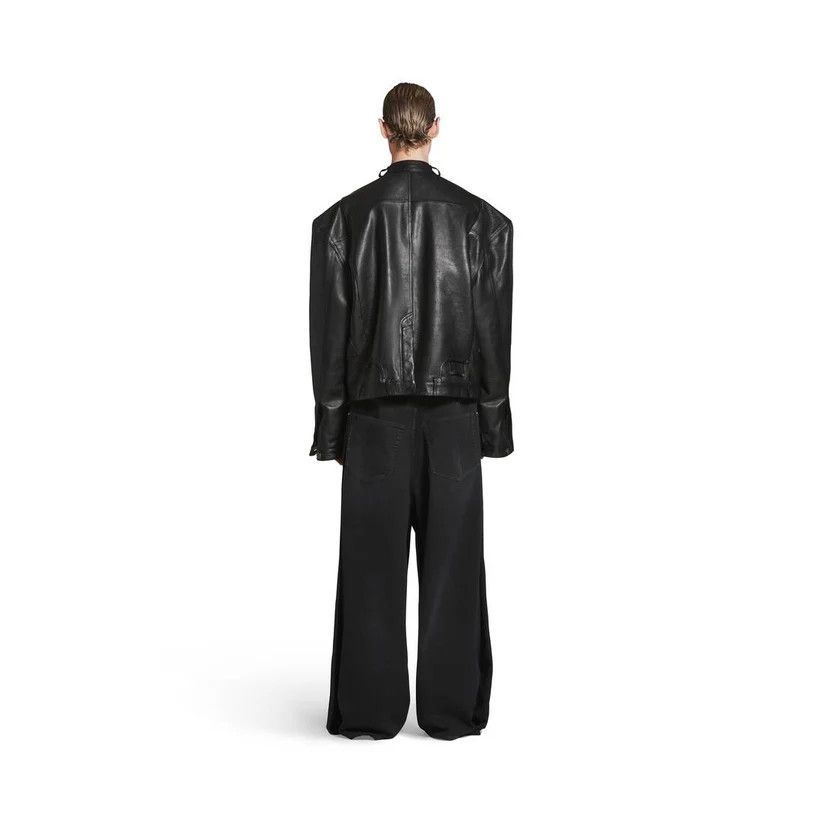 Balenciaga o1bcso1str1025 Deconstructed Zip-Up Jacket in Black Size US XL / EU 56 / 4 - 4 Thumbnail