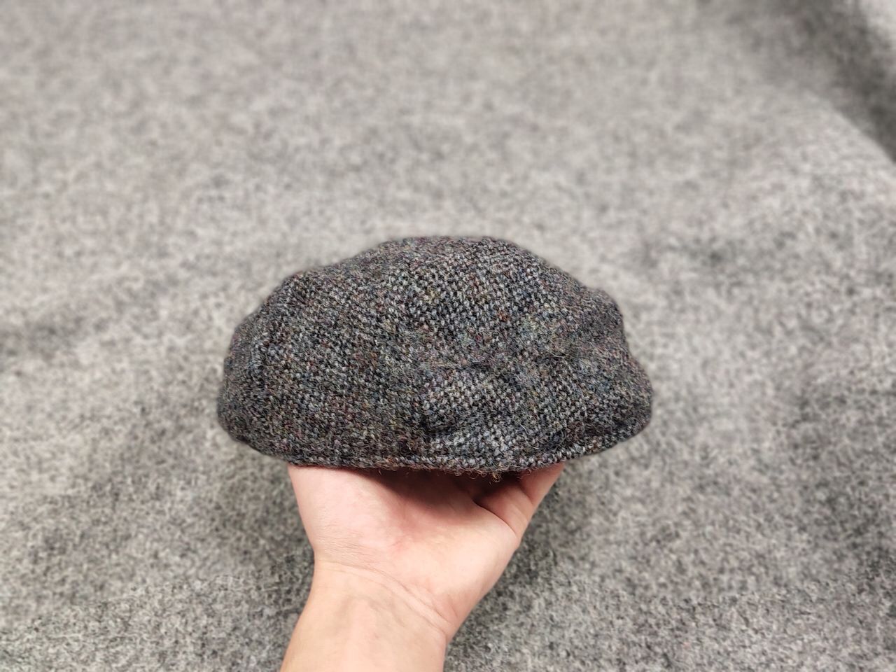 Harris Tweed Vintage Harris Tweed Gray Plaid Wool Flat Hat Size ONE SIZE - 8 Thumbnail