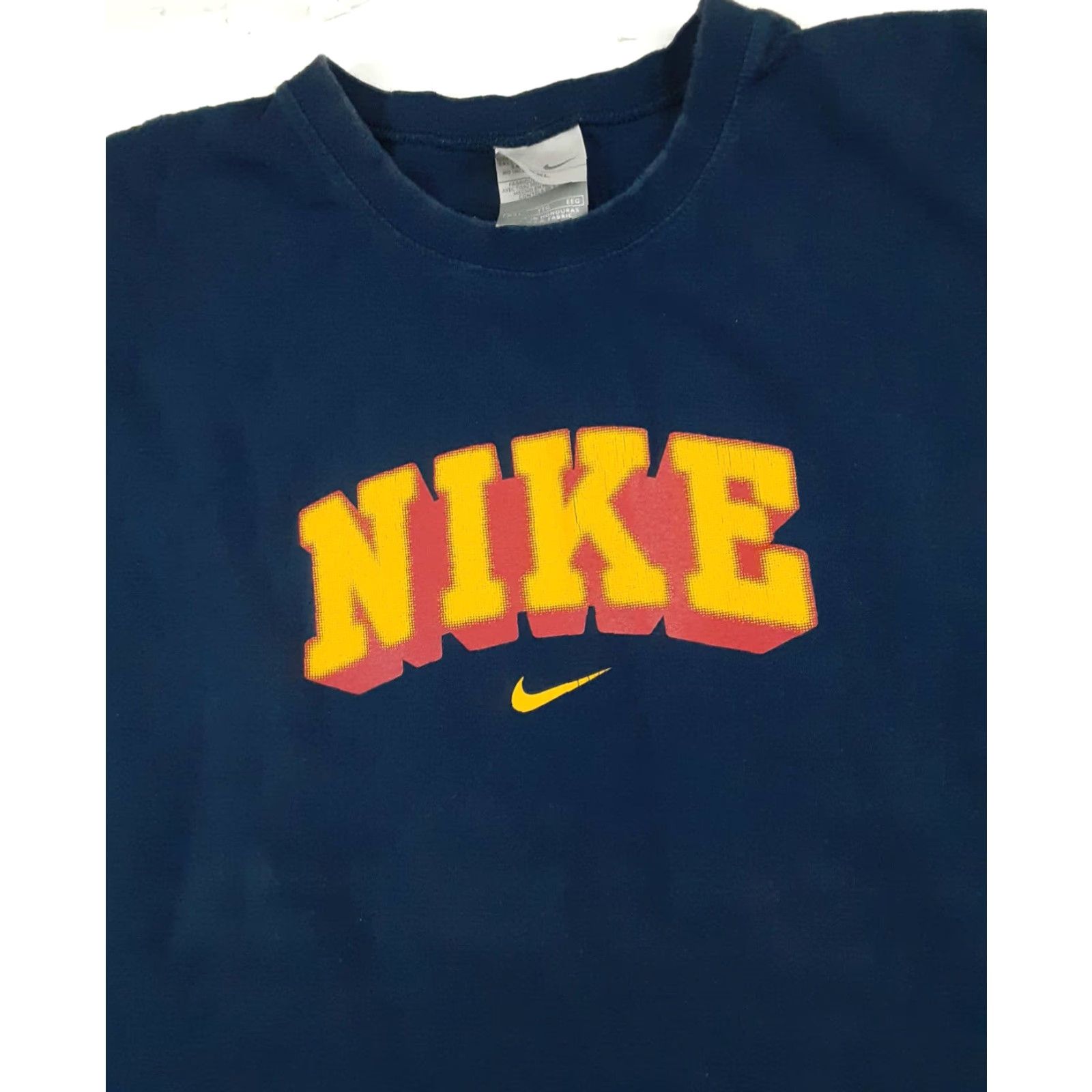 Nike VINTAGE Nike Tank Top 1990s Center Swoosh Navy 2XL Men Sleeveless T-Shirt Blue 90s Sports Mens Size US XXL / EU 58 / 5 - 3 Thumbnail