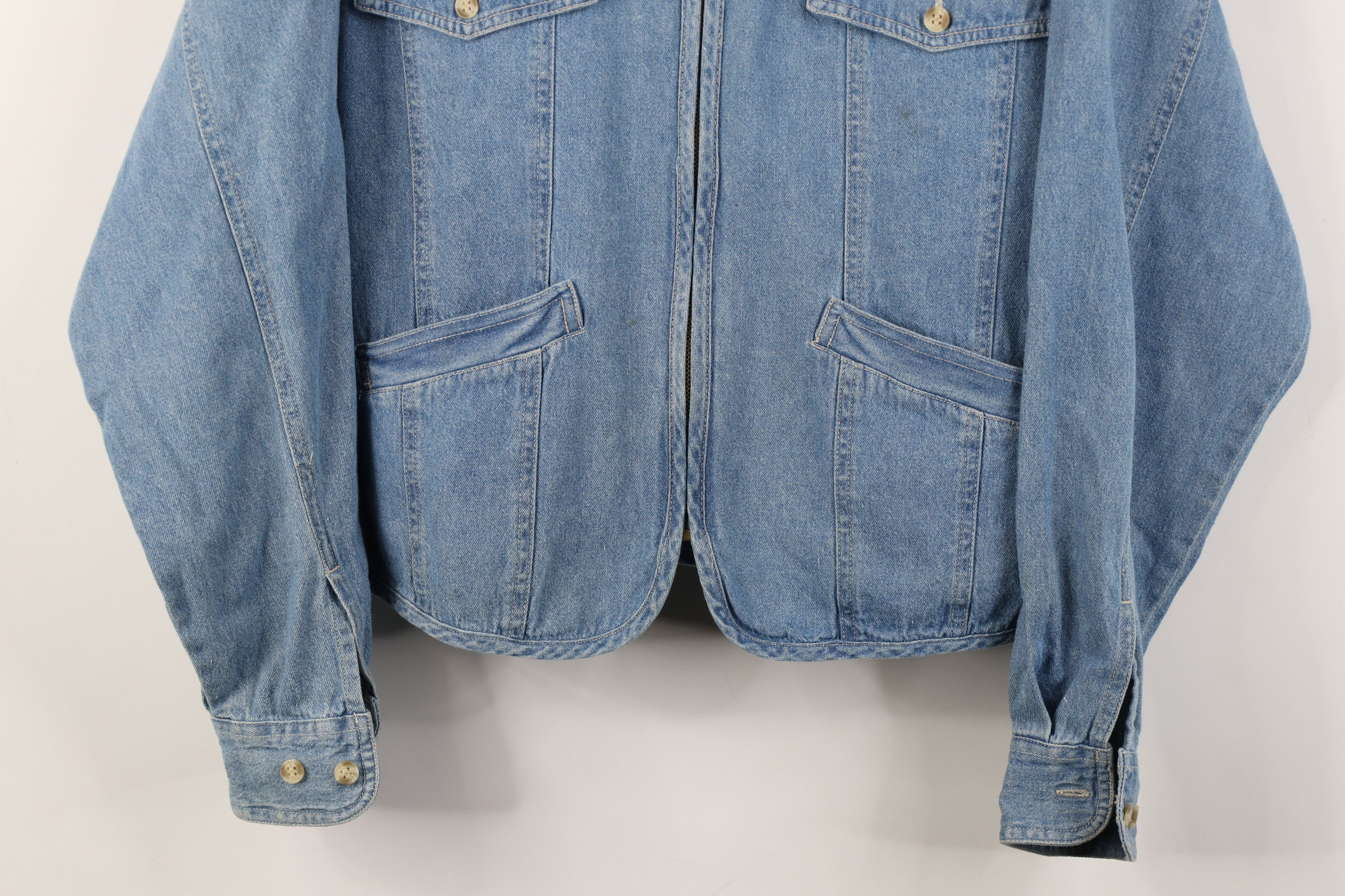 Vintage Vintage 90s Streetwear Babydoll Denim Trucker Jacket Blue Size M / US 6-8 / IT 42-44 - 3 Thumbnail