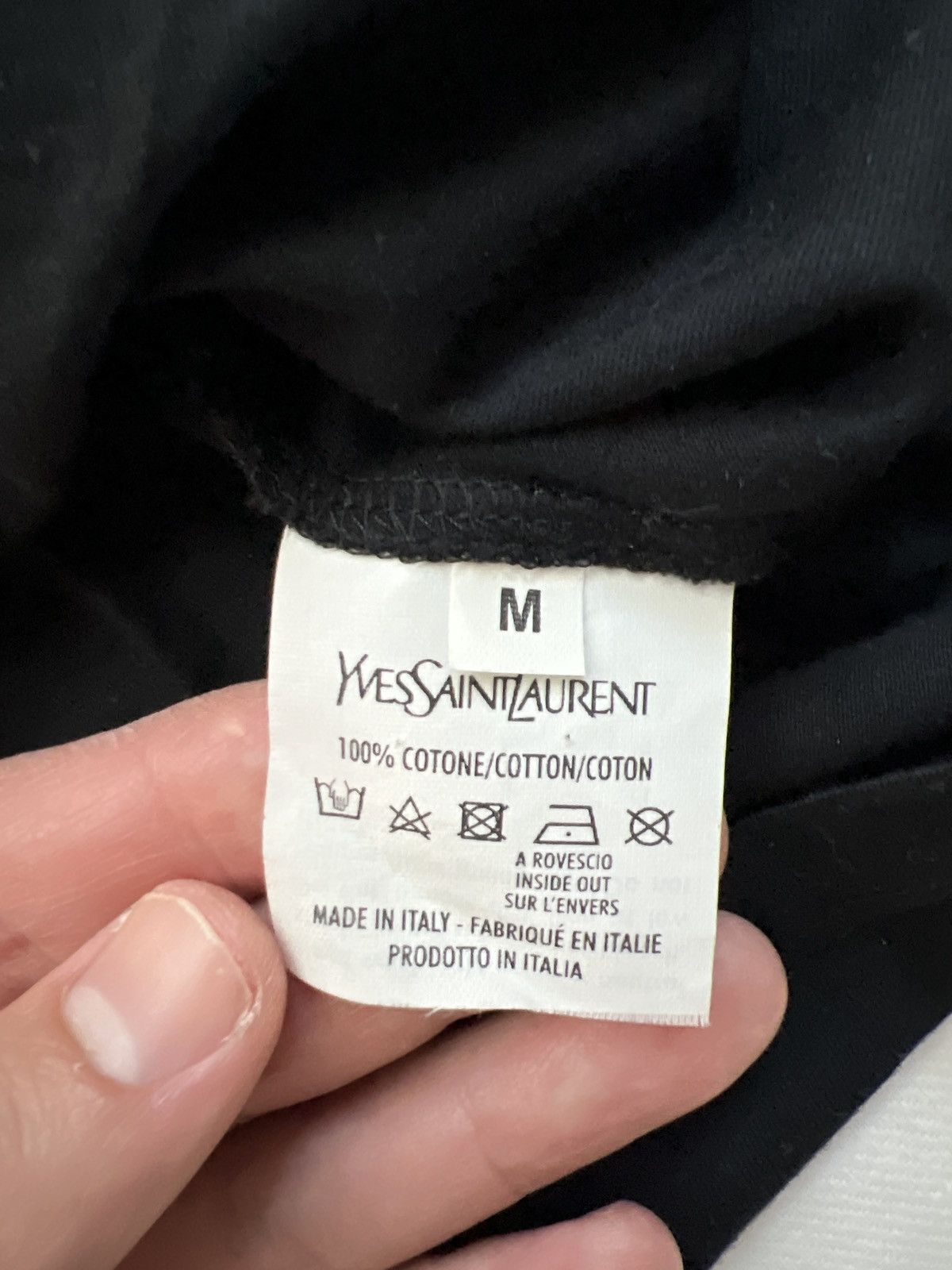 Yves Saint Laurent YSL Black tee Size US M / EU 48-50 / 2 - 2 Thumbnail