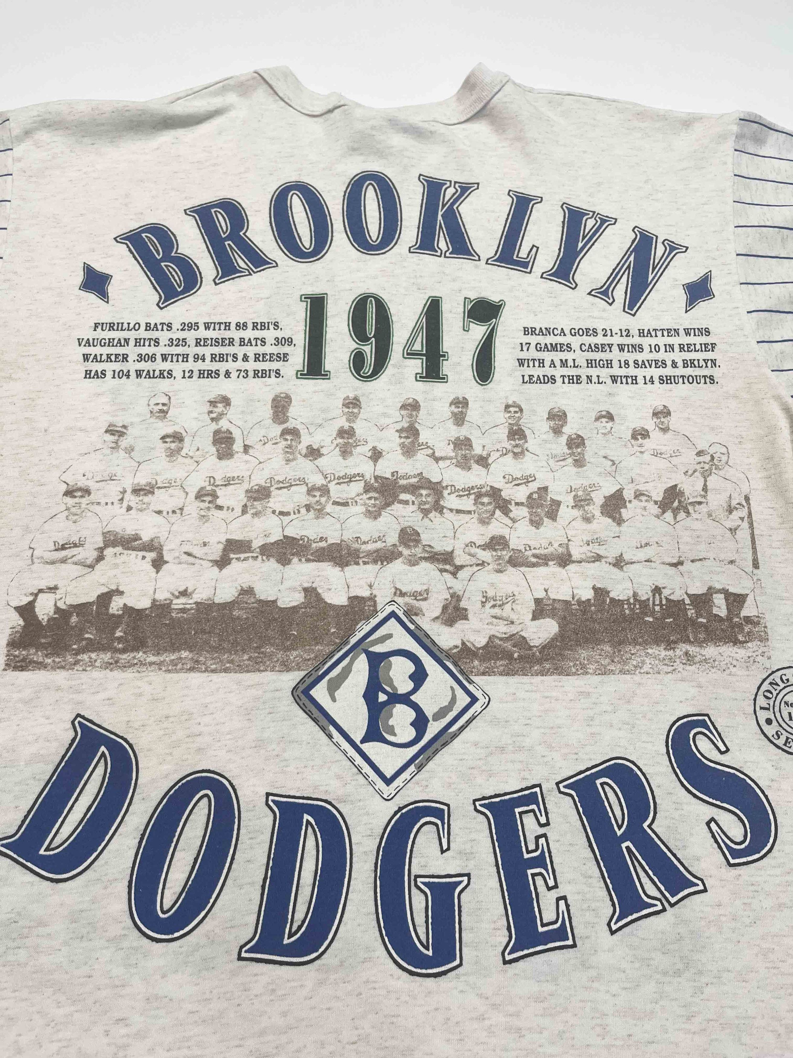 MLB Vintage Long Gone MLB Brooklyn Dodgers 3/4 Sleeve T-Shirt Size US XL / EU 56 / 4 - 6 Thumbnail