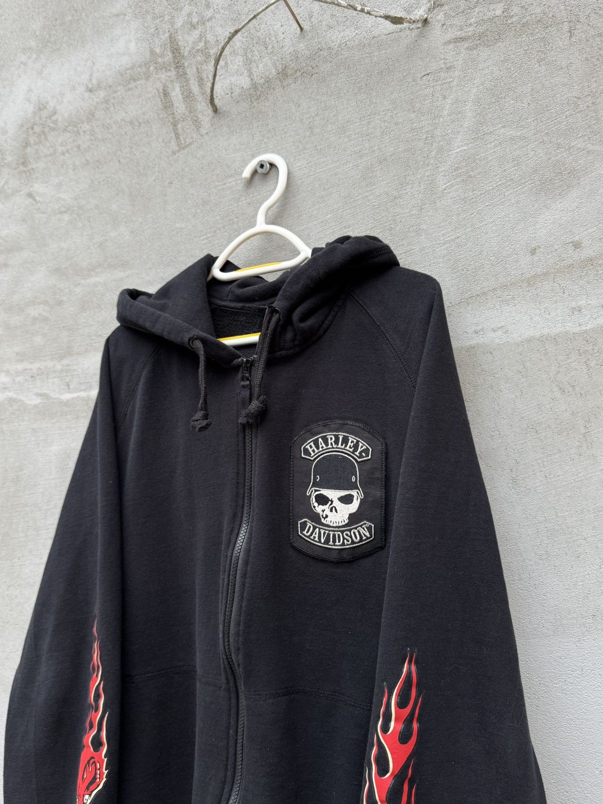 Harley Davidson 🦅VINTAGE HARLEY DAVIDSON FLAMES HOODIE Size US XL / EU 56 / 4 - 6 Thumbnail