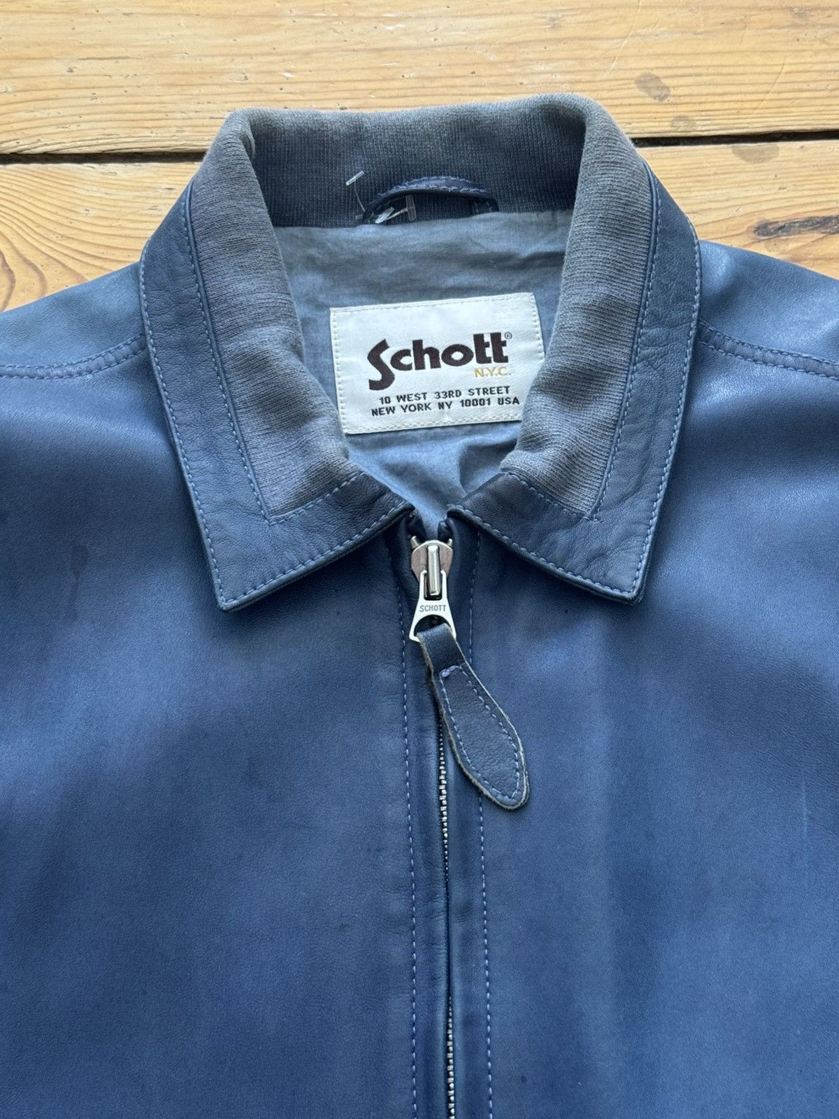 Schott Vintage Schott Leather Jacket Size US L / EU 52-54 / 3 - 3 Thumbnail