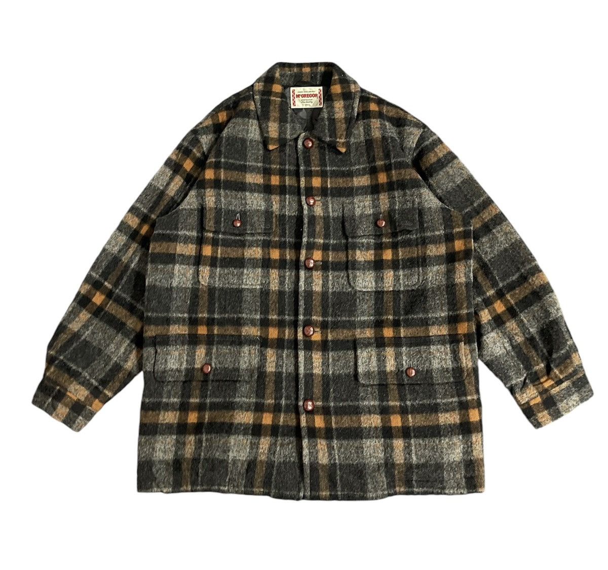 McGregor × Vintage Vintage Mcgregor Plaid Wool Jacket Size US XL / EU 56 / 4 - 1 Thumbnail