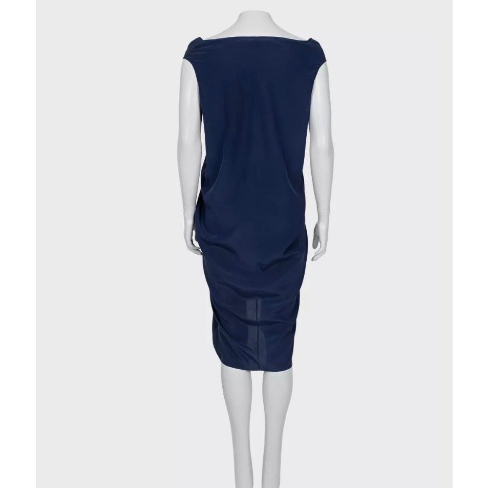 Saint Laurent Paris Saint Laurent Blue Straight Loose Fit Dress - XL Size XL / US 12-14 / IT 48-50 - 3 Thumbnail