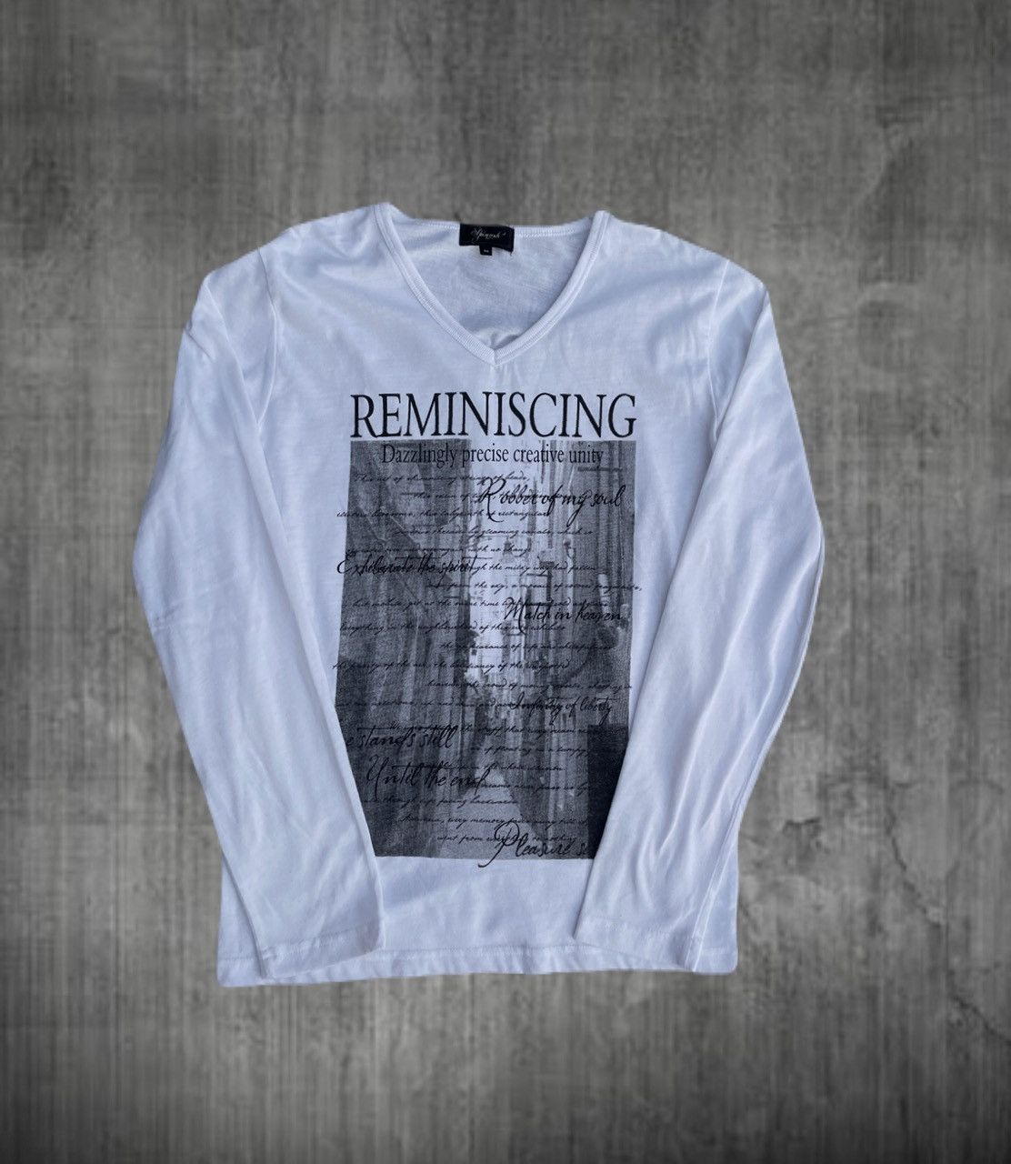 If Six Was Nine 2000s Japanese archive Vkei Poem V-Neck Long Sleeve Tee Size US XS / EU 42 / 0 - 1 Thumbnail