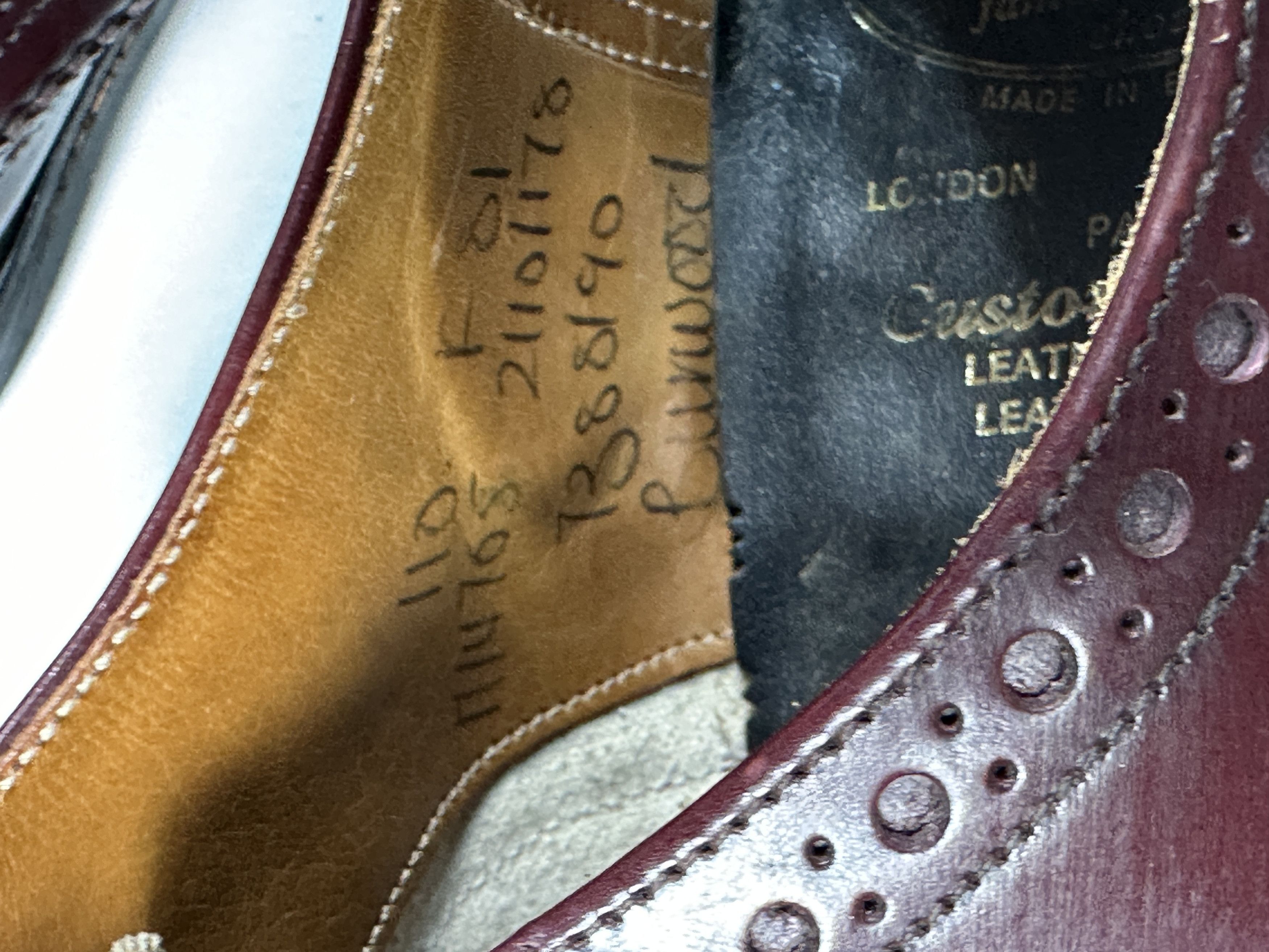 Church's Burwood Burgundy Oxblood Polished Binder Oxford Brogue UK 11 Size US 12 / EU 45 - 7 Thumbnail