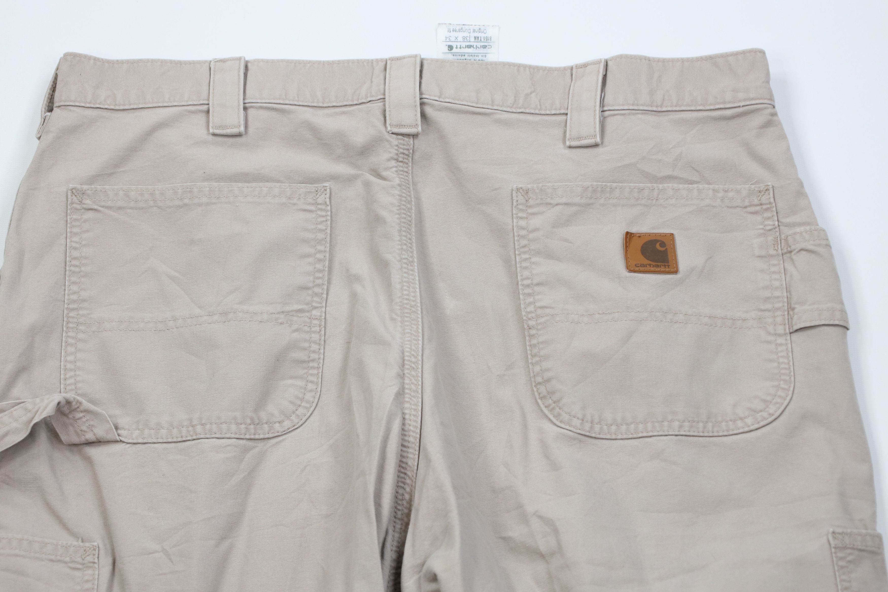 Carhartt Vintage Y2K Carhartt Wide Leg Dungaree Pants Tan Khaki Size US 38 / EU 54 - 11 Thumbnail