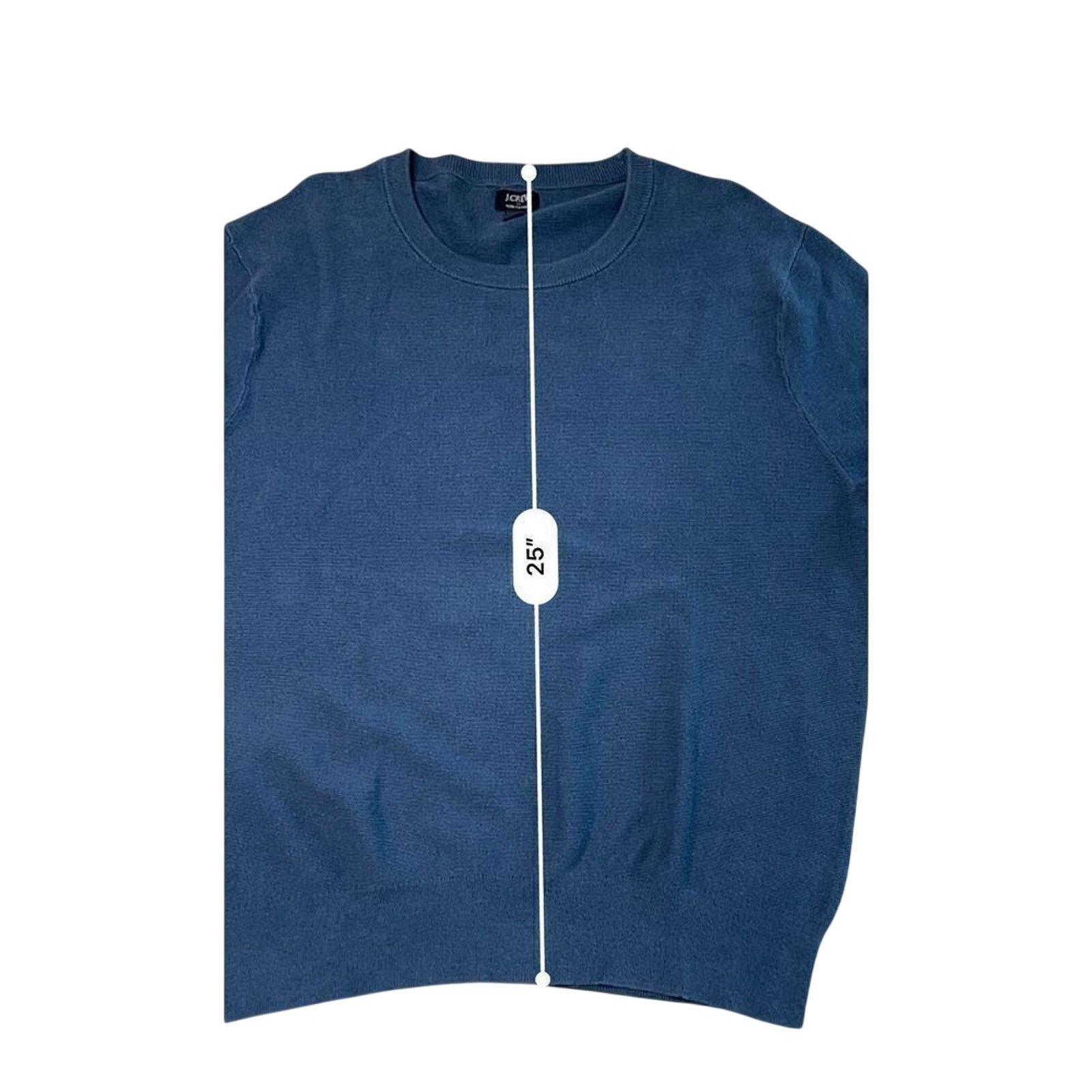 J.Crew J. Crew 100% Cotton Garter Stitch Blue Sweater LARGE Preppy Size US L / EU 52-54 / 3 - 6 Thumbnail