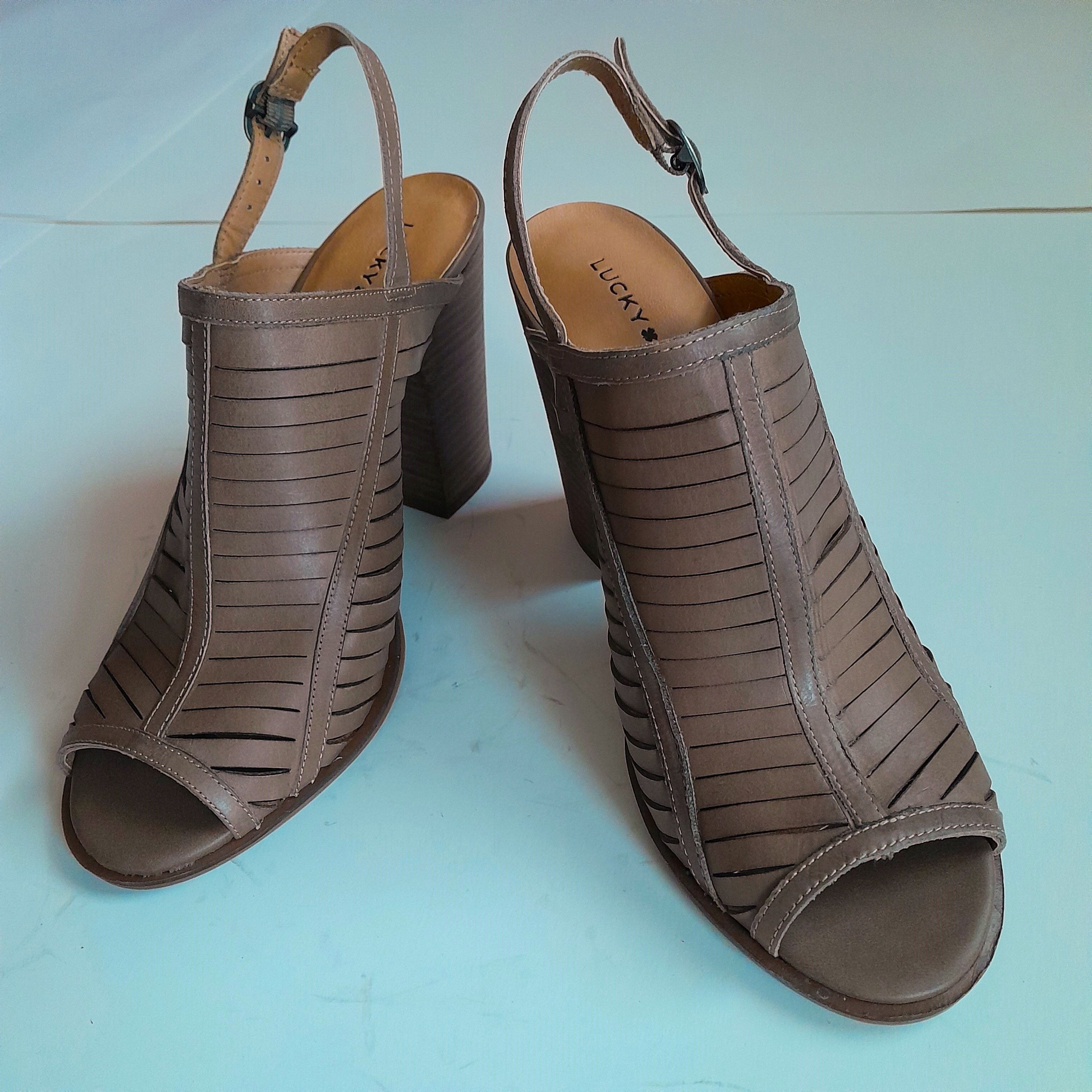 Lucky Brand Lucky Brand Lialor Brown Leather Sandals Size 10M Size US 10 / IT 40 - 9 Thumbnail