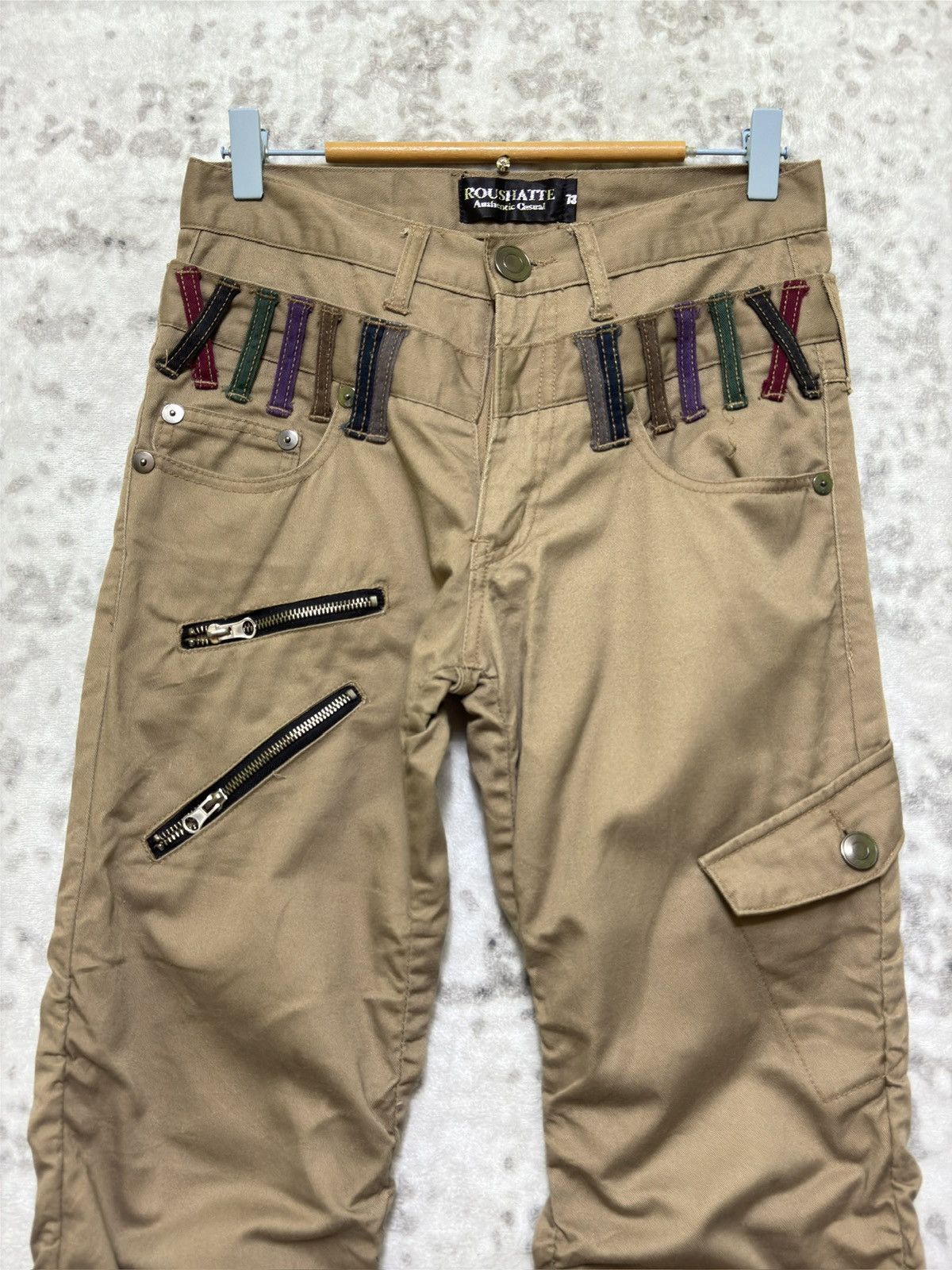Japanese Brand Roushatte Y2K MultiPocket Double Waist Springleg Stacked Size US 28 / EU 44 - 3 Thumbnail