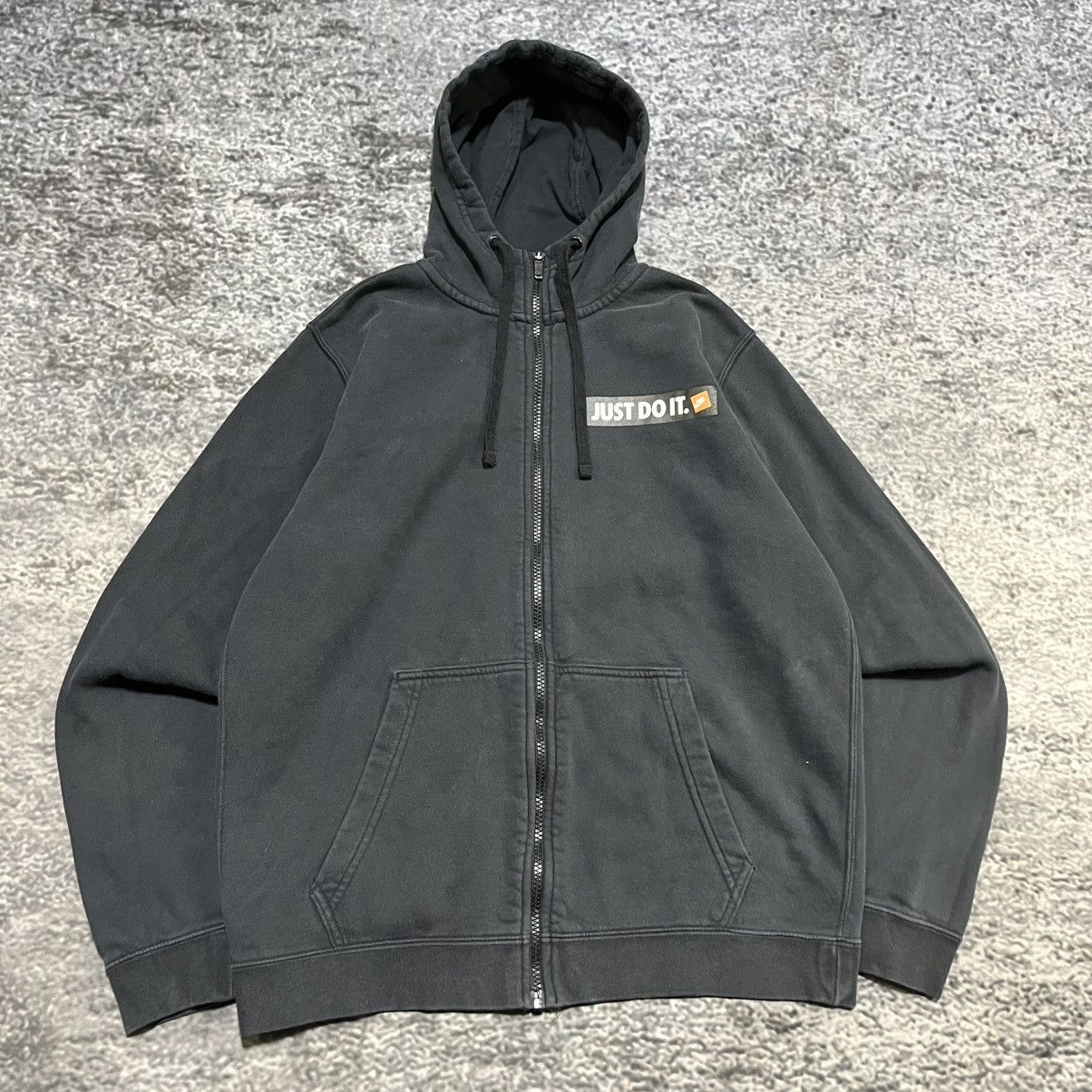Nike Y2K Nike Just Do It Zip Up Hoodie Swoosh Black Medium Size US M / EU 48-50 / 2 - 3 Thumbnail