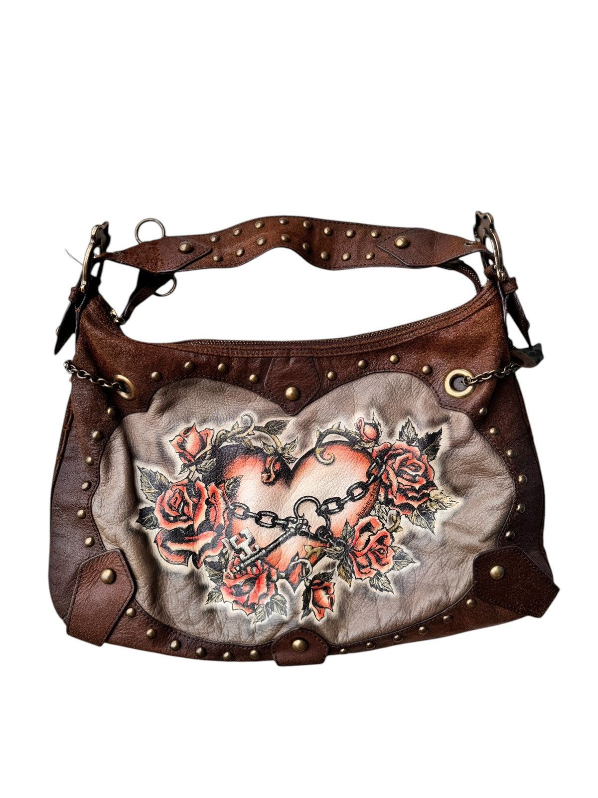 Isabel Marant Etoile Rare Issabella Fiore Hearty Studded Floral Hobo Shoulder Size ONE SIZE - 4 Thumbnail