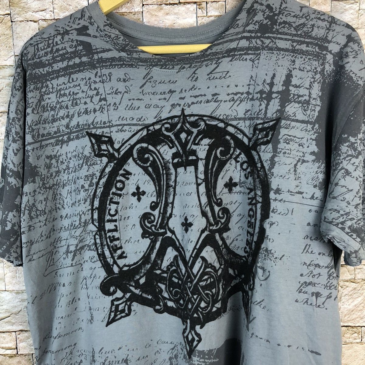 Affliction Affliction Los Angeles streetwear Grey T-Shirt tee #A548 Size US L / EU 52-54 / 3 - 5 Thumbnail