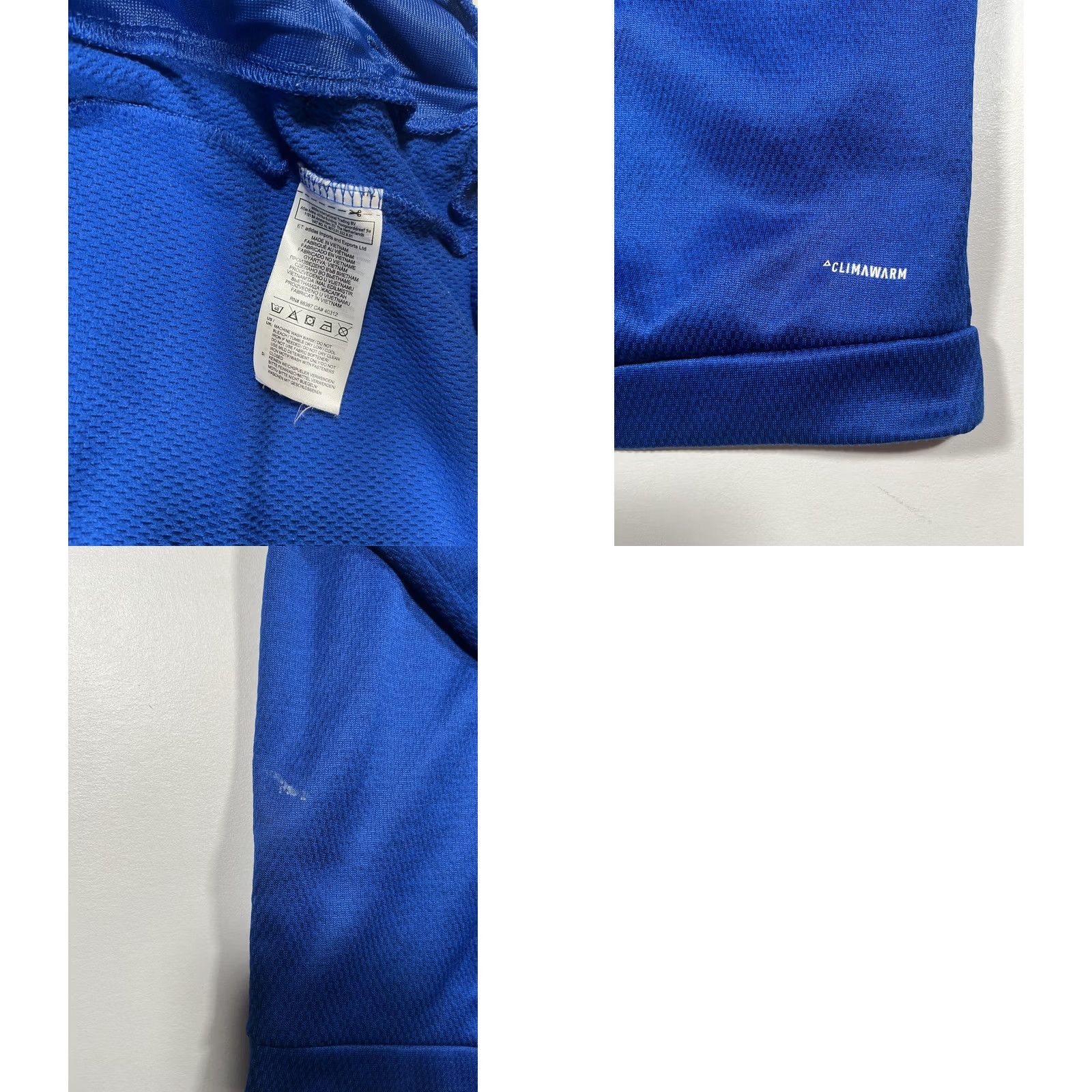 Adidas Adidas Hoodie Mens XL Blue 3-Stripes ClimaWarm Full Zip Athletic Training Jacket Size US XL / EU 56 / 4 - 8 Thumbnail