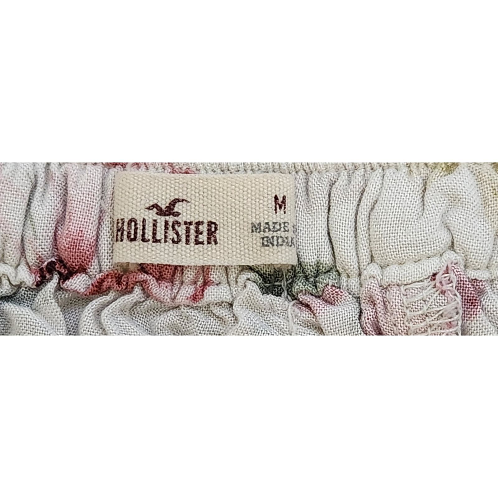 Hollister Hollister White Pink Floral Print Ruffled Hem Mini Skirt M Size 28" / US 6 / IT 42 - 3 Thumbnail