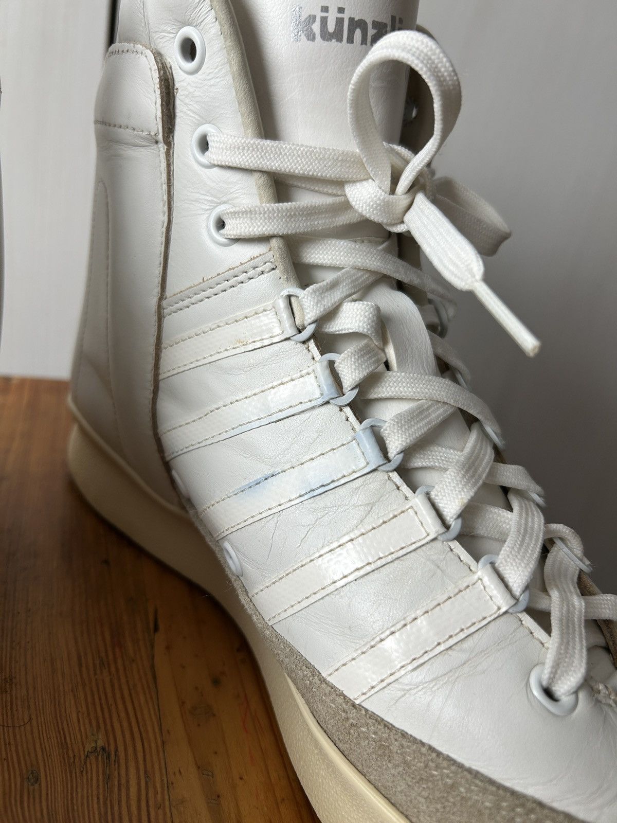 K-Swiss Vintage Künzil white pro plus hi-top shoes mens Size US 9.5 / EU 42-43 - 4 Thumbnail
