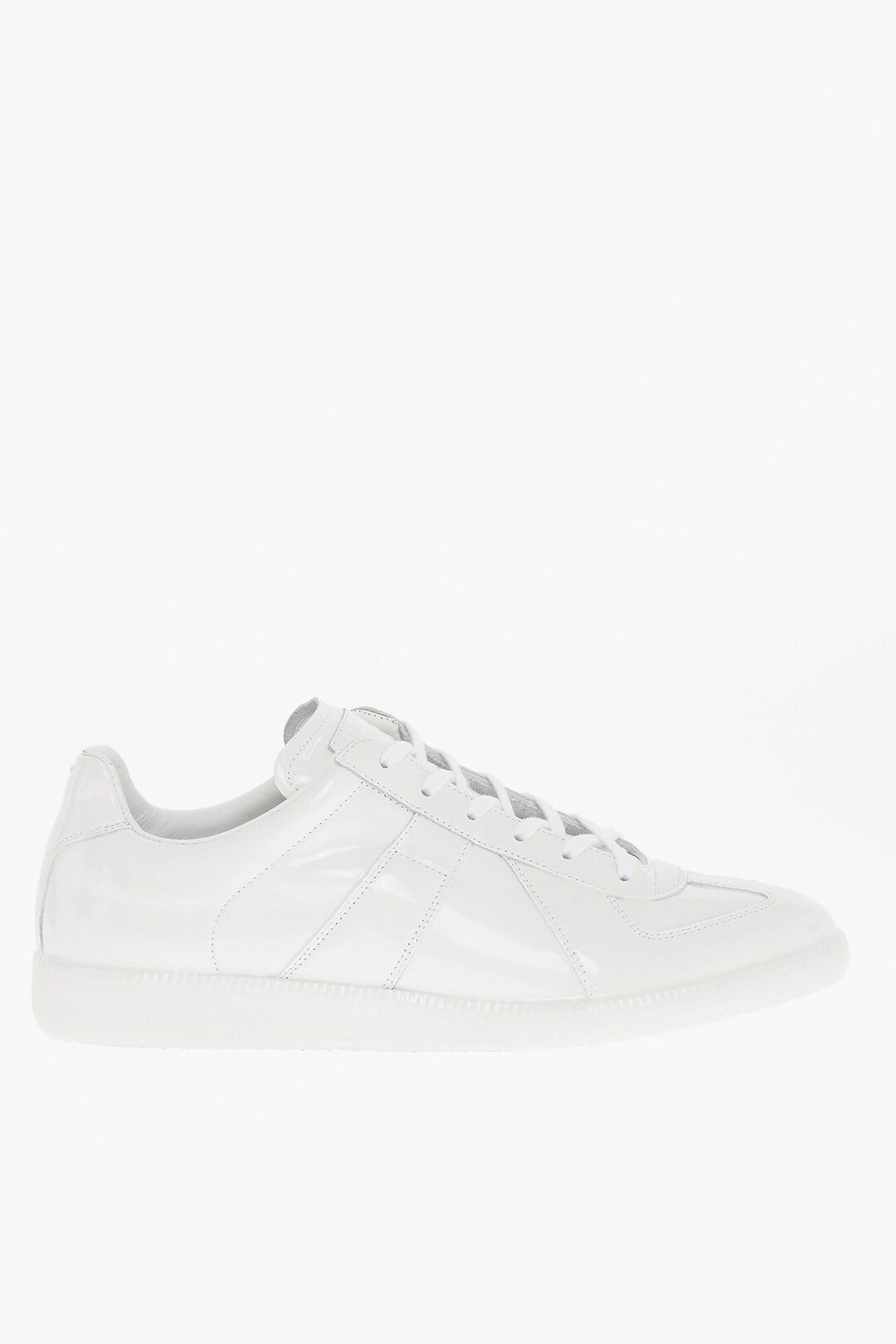 image of Maison Margiela Og1Mm0424 Leather Low-Top Sneakers In White, Men's (Size 12)