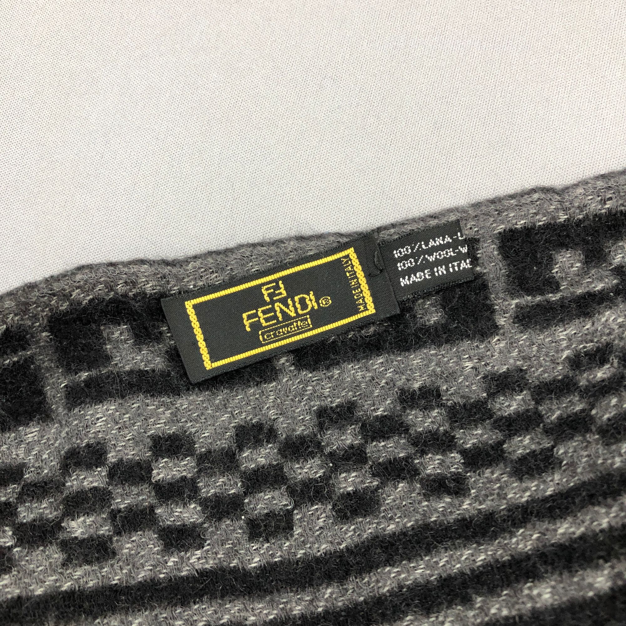 Fendi Vintage Fendi Scarf FF Monogram Muffler Wool Scarves Size ONE SIZE - 5 Thumbnail