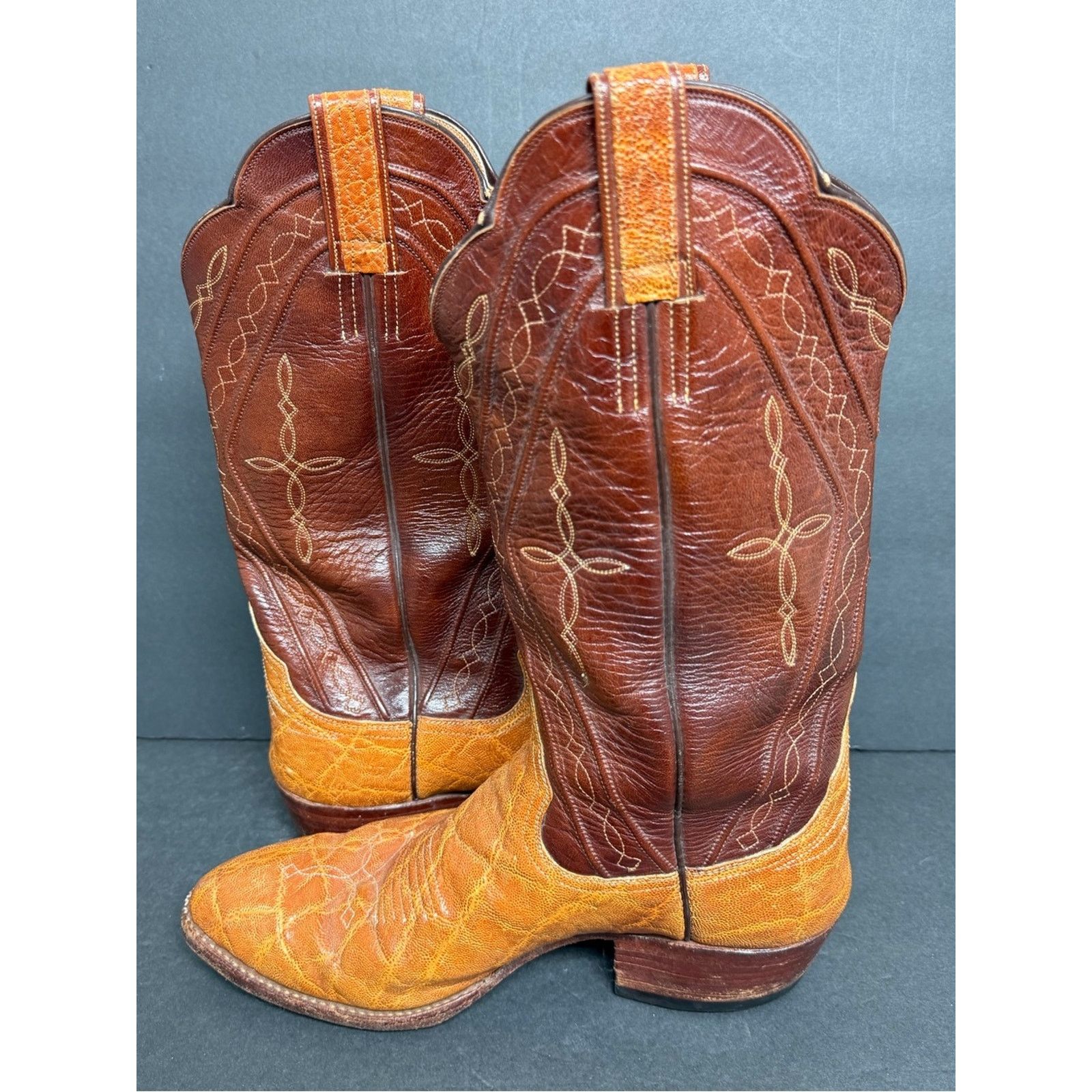 Other Custom Foley Cowboy Exotic Handmade Boots ELEPHANT PRINT Size US 9.5 / EU 42-43 - 6 Thumbnail