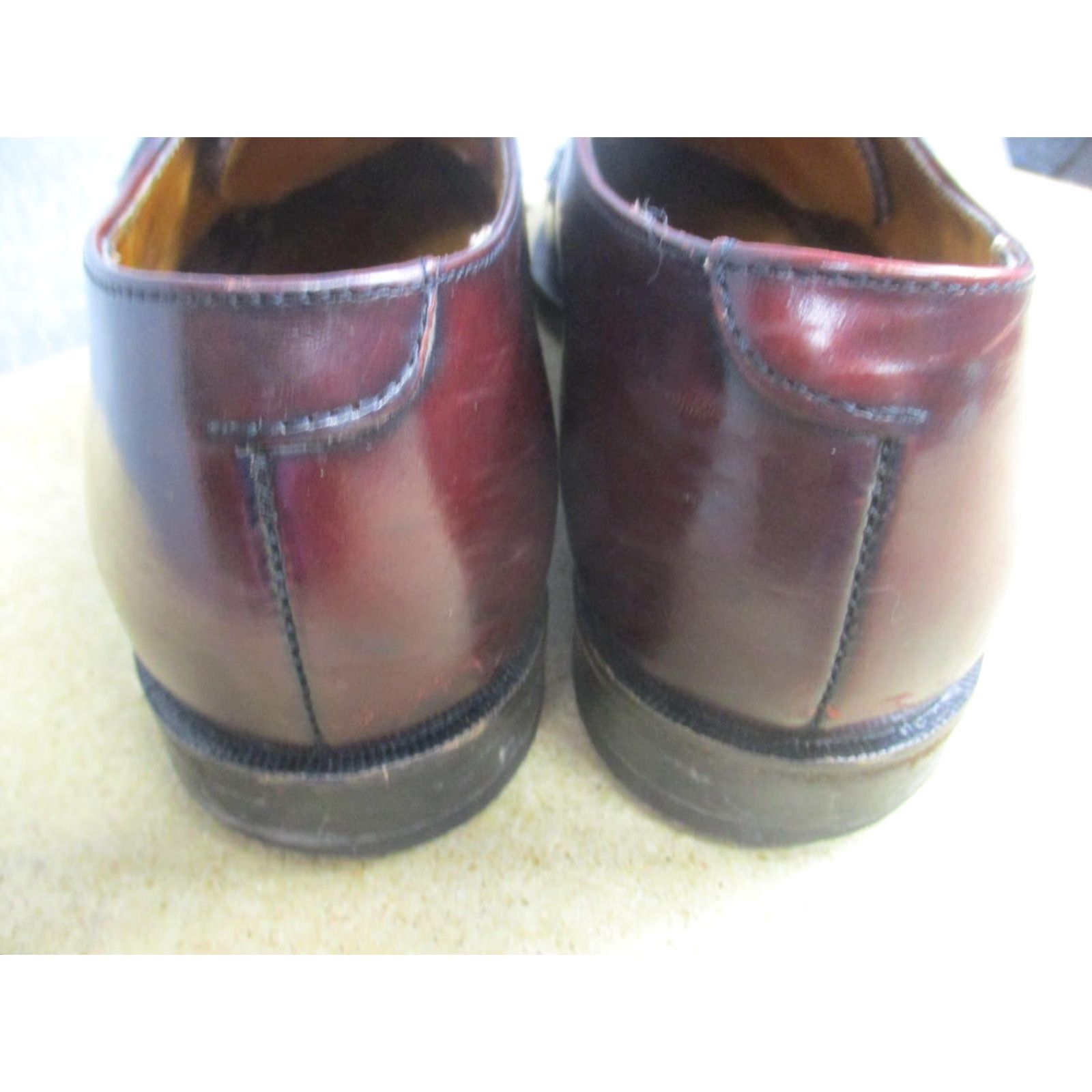 Cole Haan VINTAGE Cole Haan Dress Shoes Mens Size 10 Burgundy Leather Cap Toe Oxford Made USA Size ONE SIZE - 5 Thumbnail