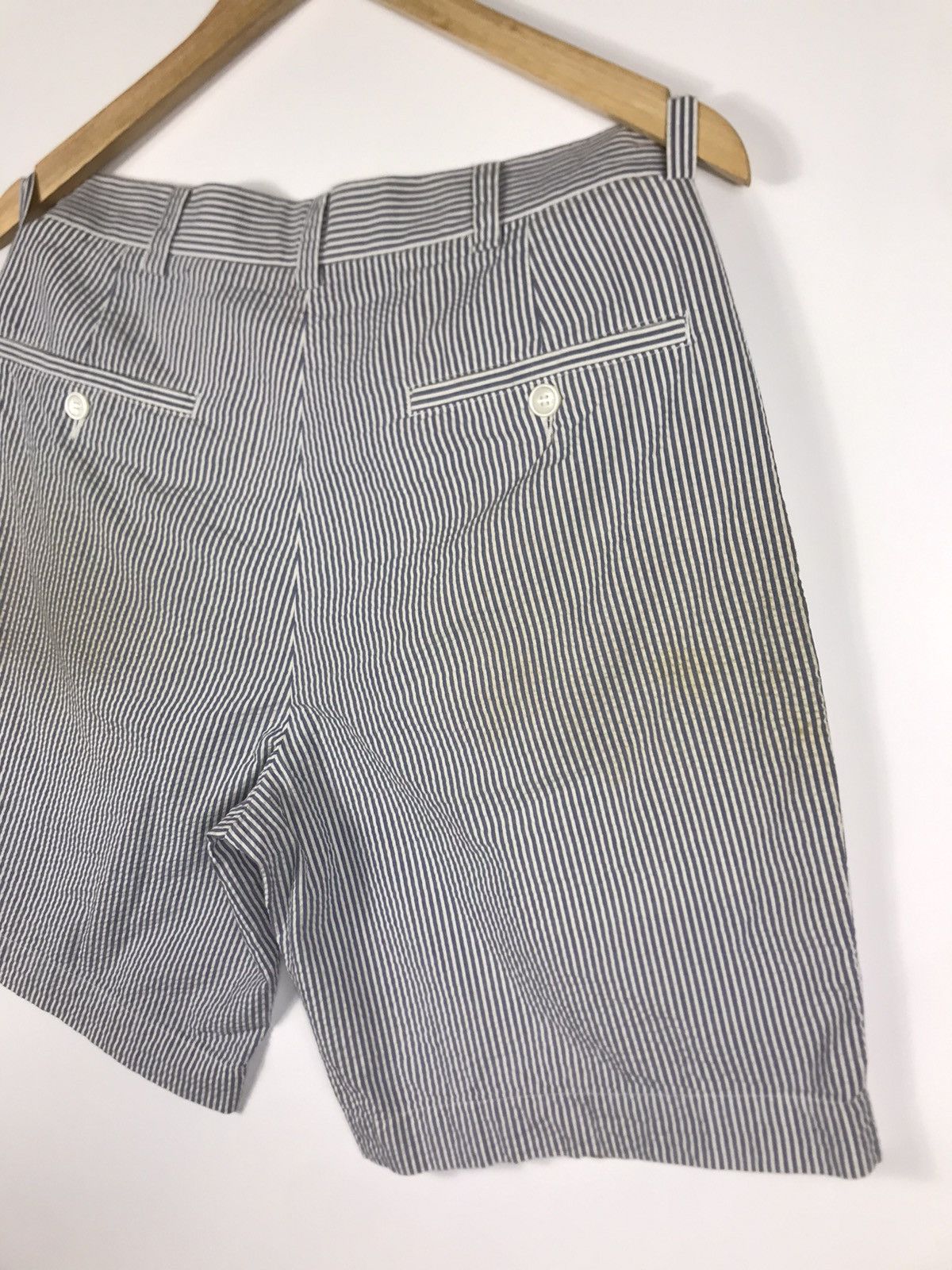 Brooks Brothers 🔥Brooks Brothers 346 Hickory Stripe Short Pants Size US 31 - 14 Thumbnail