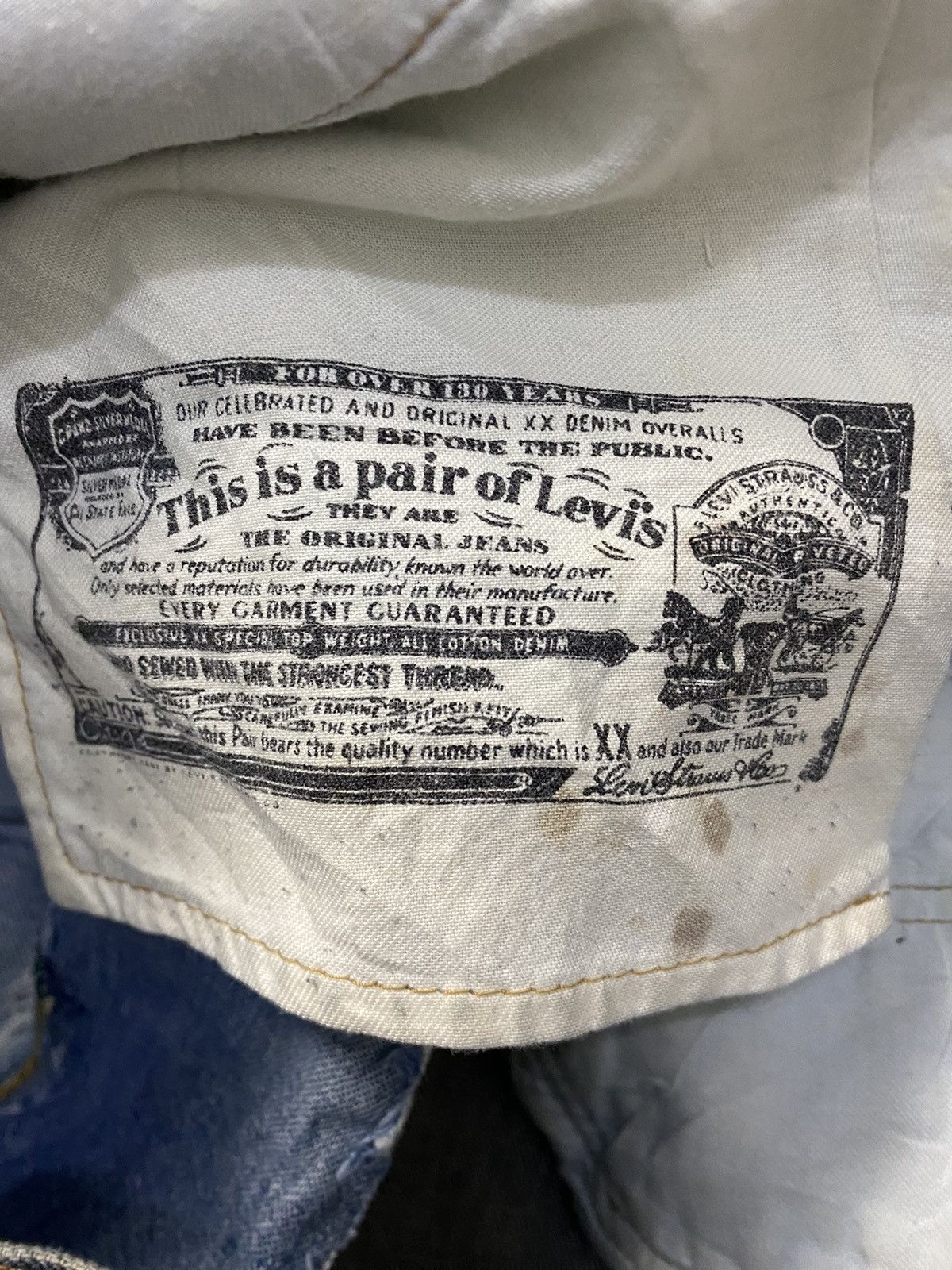 Kapital × Levi's LEVIS 501 BUTTON FLY DISTRESS DESIGN GRUNGE STYLE Size US 32 / EU 48 - 10 Thumbnail