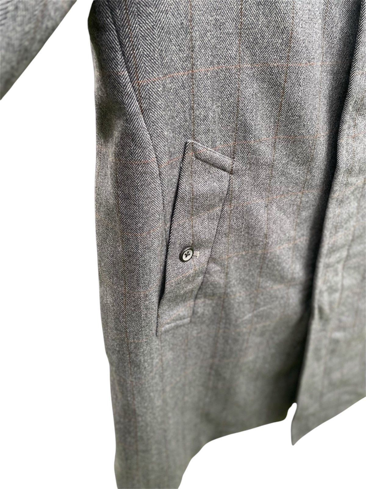 Burberry Prorsum Vintage 80s Burberrys’ London Grey Wool Overcoat Size 40R - 7 Thumbnail