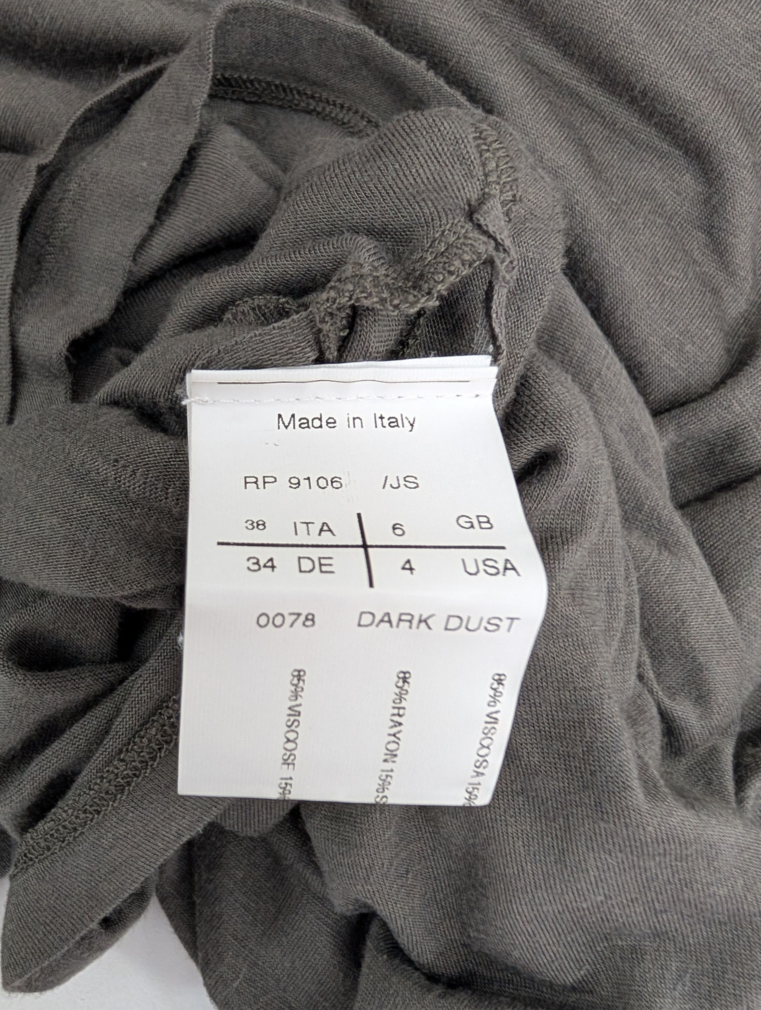 Rick Owens Dark Olive Sleeveless Tunic Size XS / US 0-2 / IT 36-38 - 5 Thumbnail