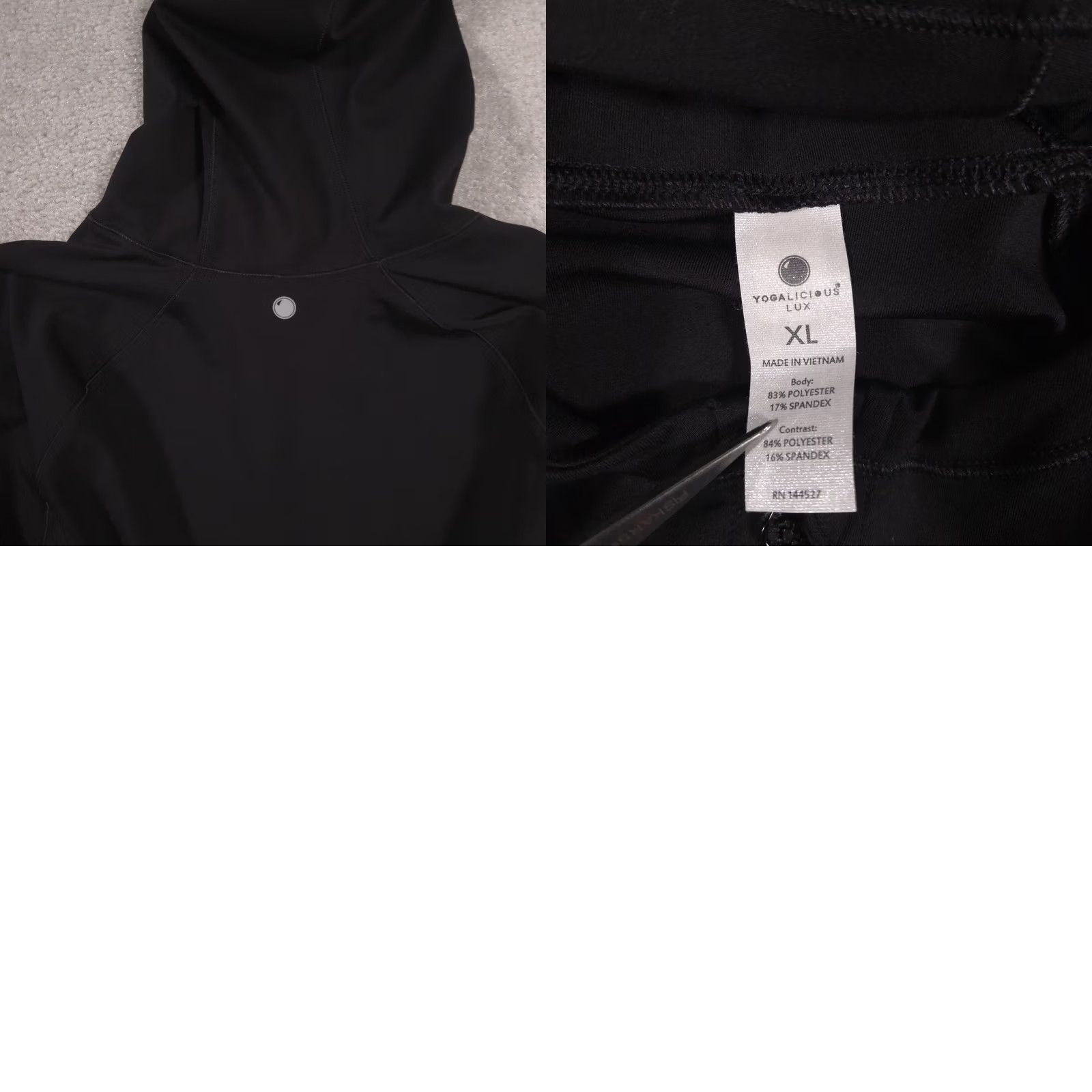 Vintage Yogalicious Lux Crop Jacket XL Womens Black - Athletic Wear Size XL / US 12-14 / IT 48-50 - 9 Thumbnail