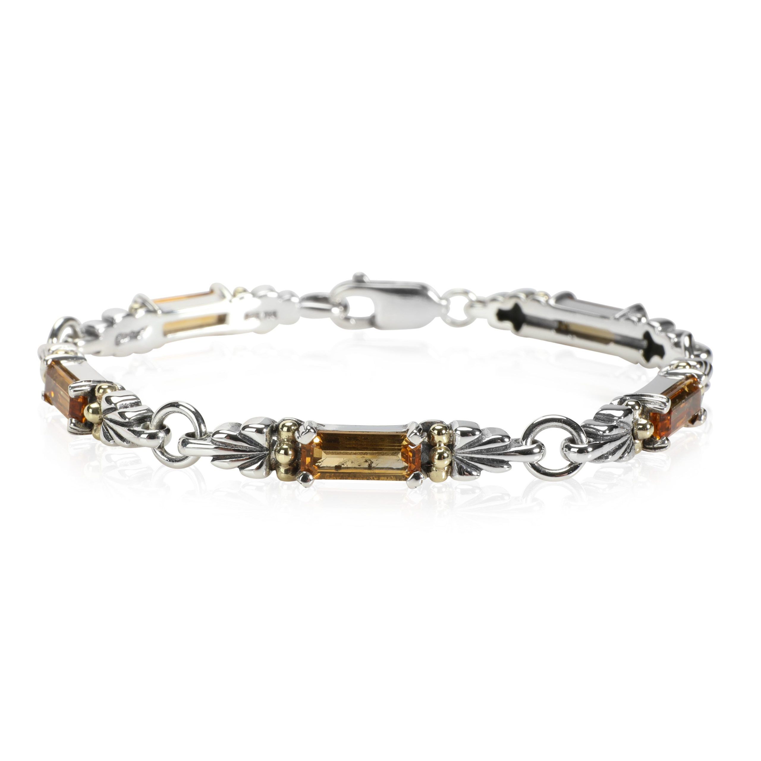 image of Tiffany Co Lagos Caviar Color Citrine Bracelet In 18Kt Yellow Gold & Sterling Silver, Women's